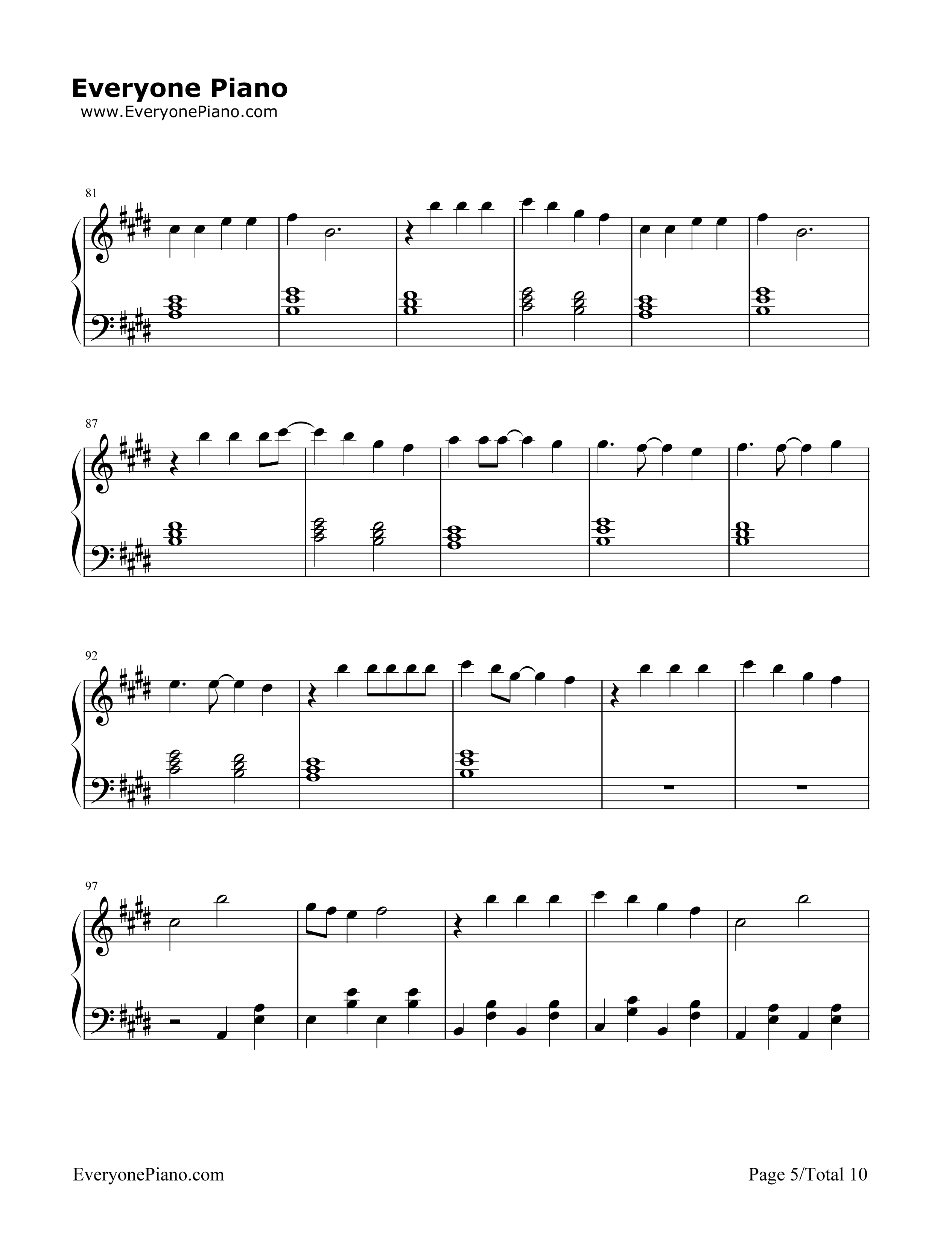 Final Song钢琴谱-MO5