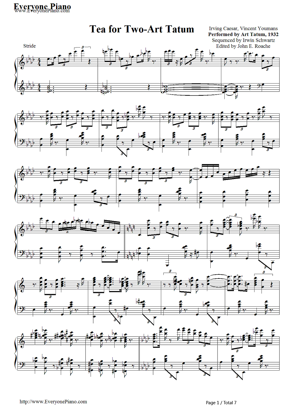 Tea for Two钢琴谱-Art Tatum1