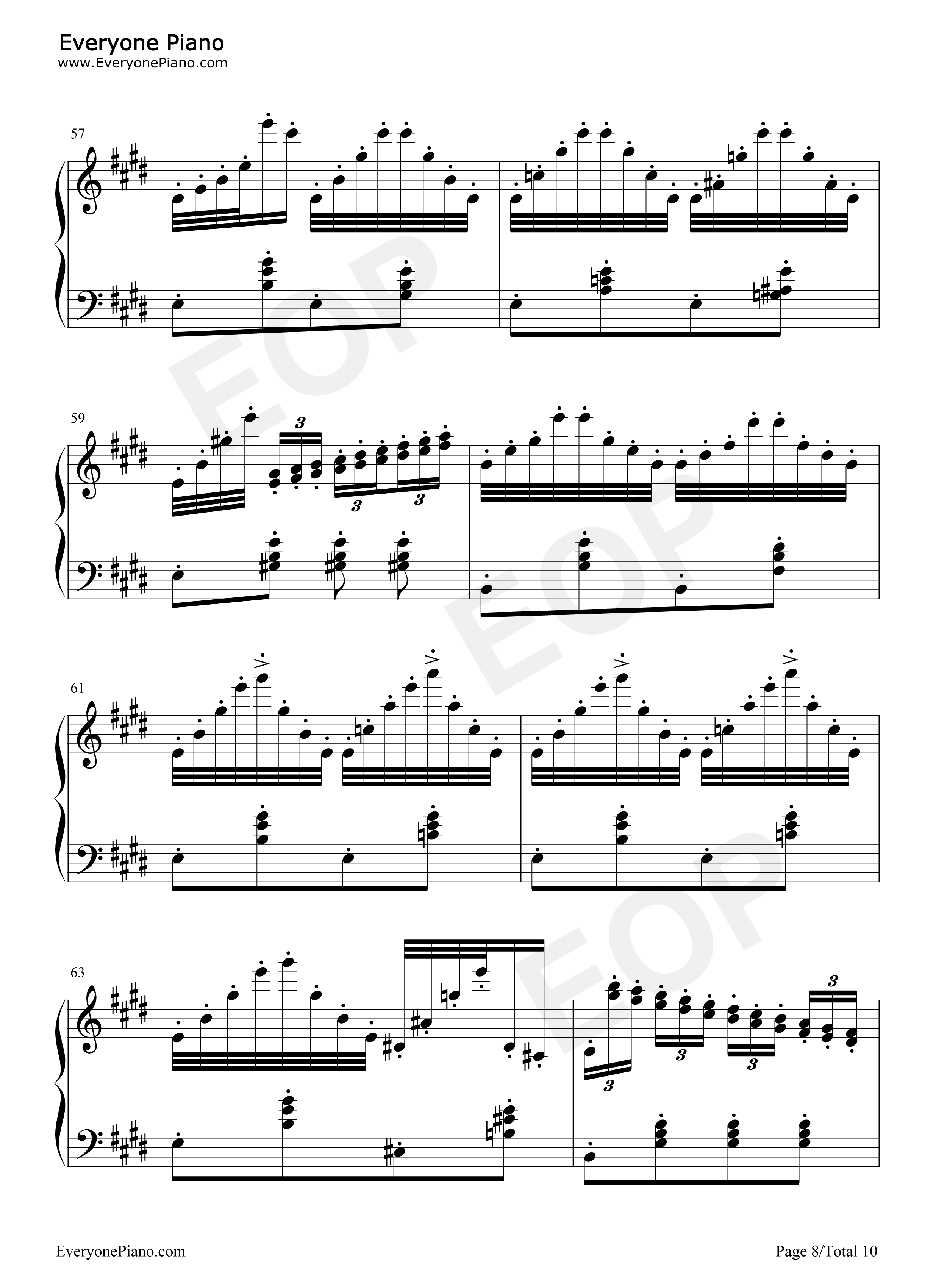 帕格尼尼随想曲第一首钢琴谱-帕格尼尼8