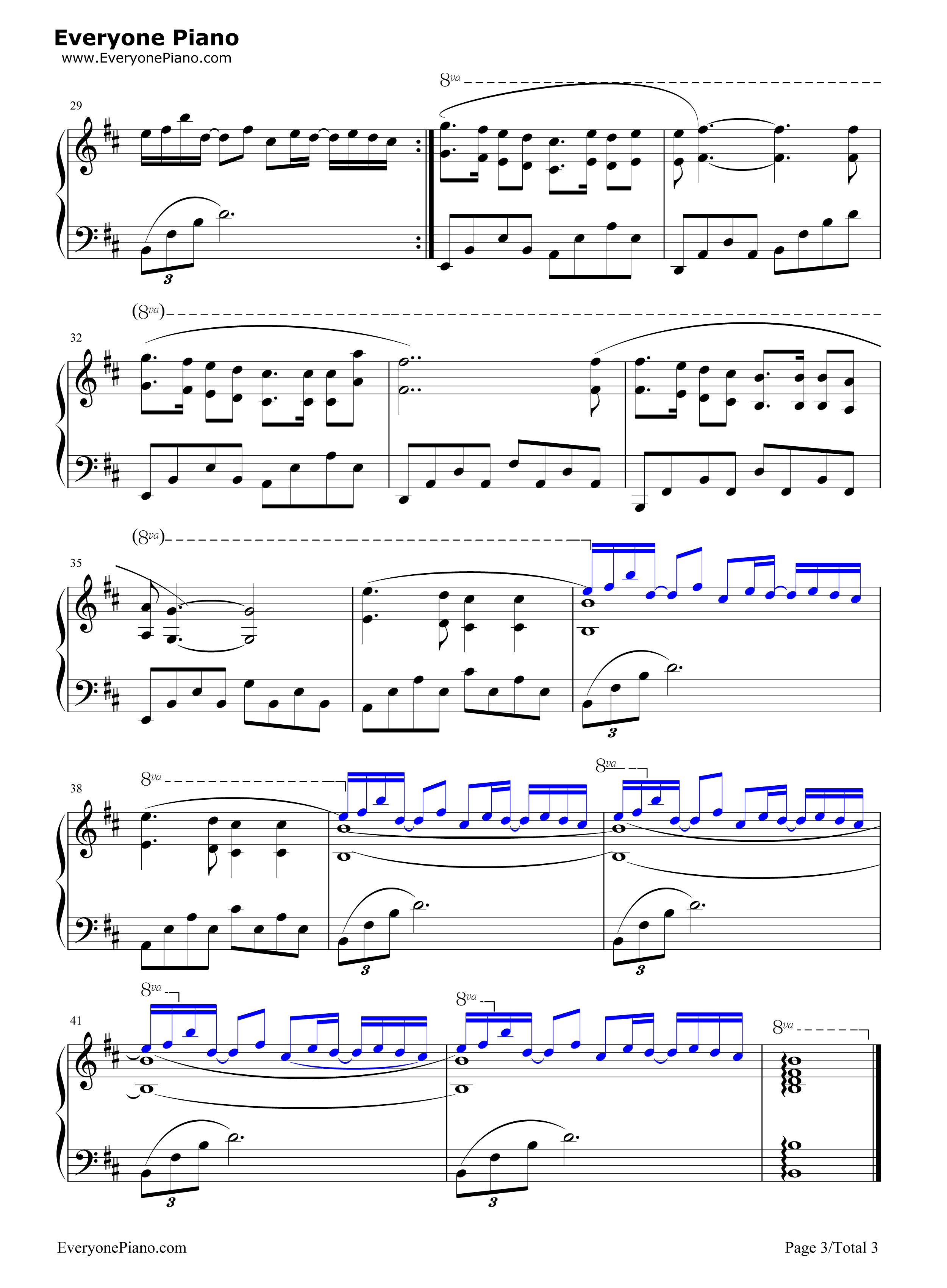 卡萨布兰卡钢琴谱-贝特·希金斯  Bertie Higgins3