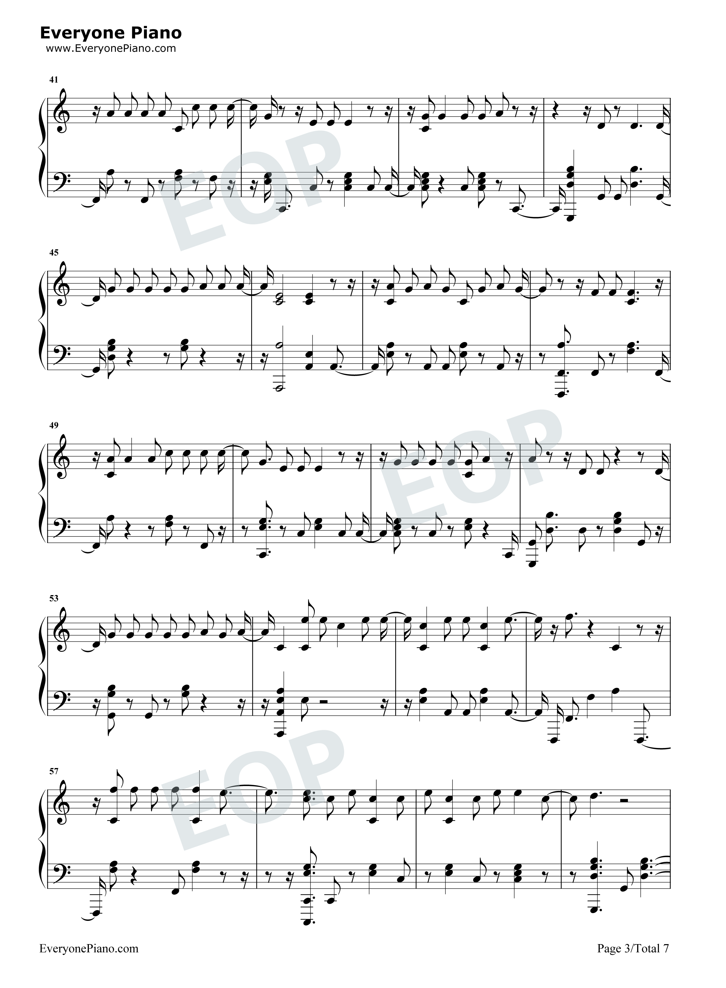 Échame La Culpa钢琴谱-Luis Fonsi Demi Lovato3