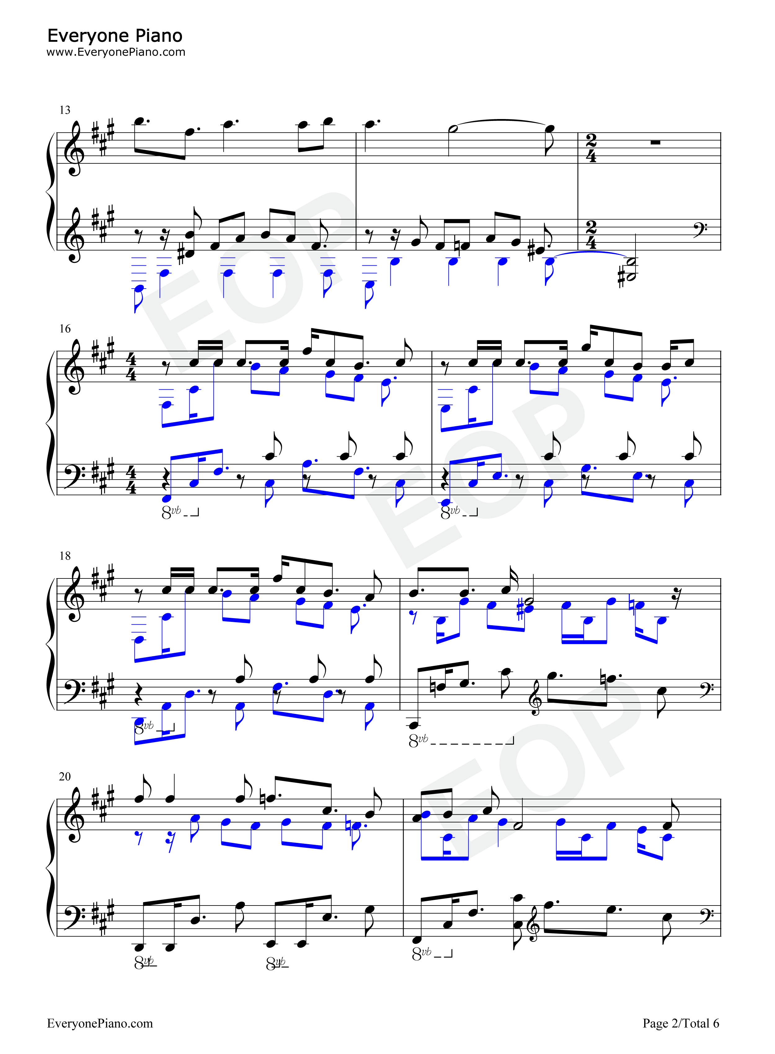 楽园の扉钢琴谱-青叶林檎2