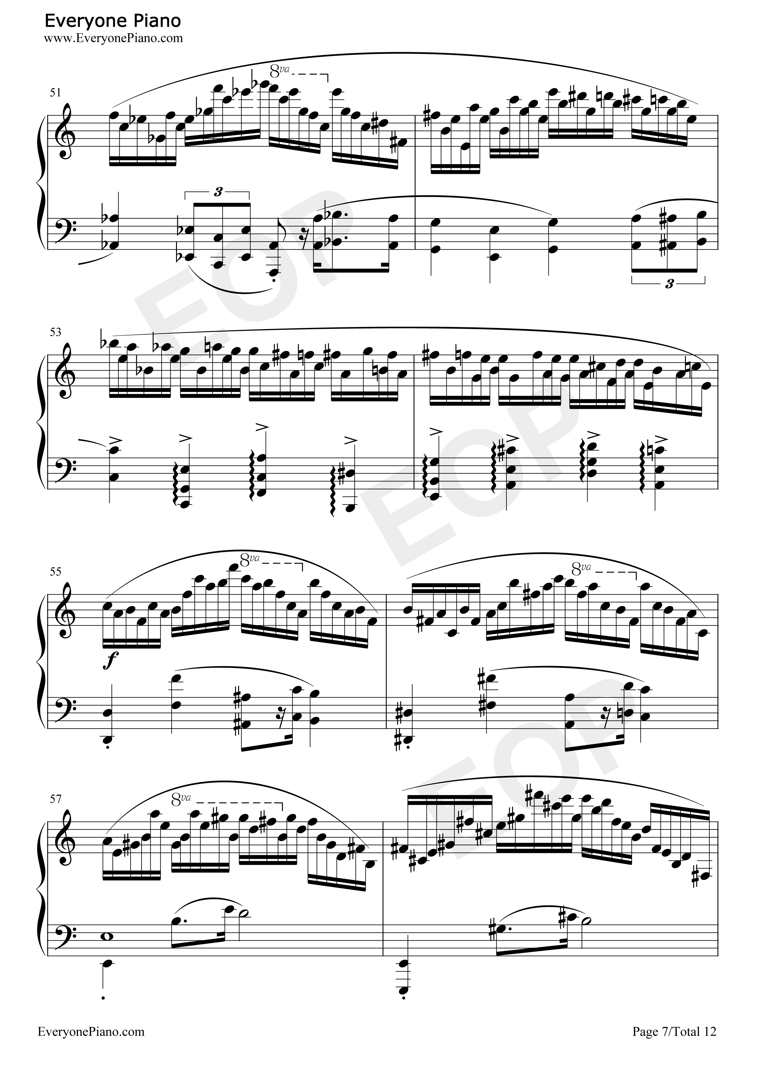 肖邦练习曲第23首钢琴谱-肖邦7