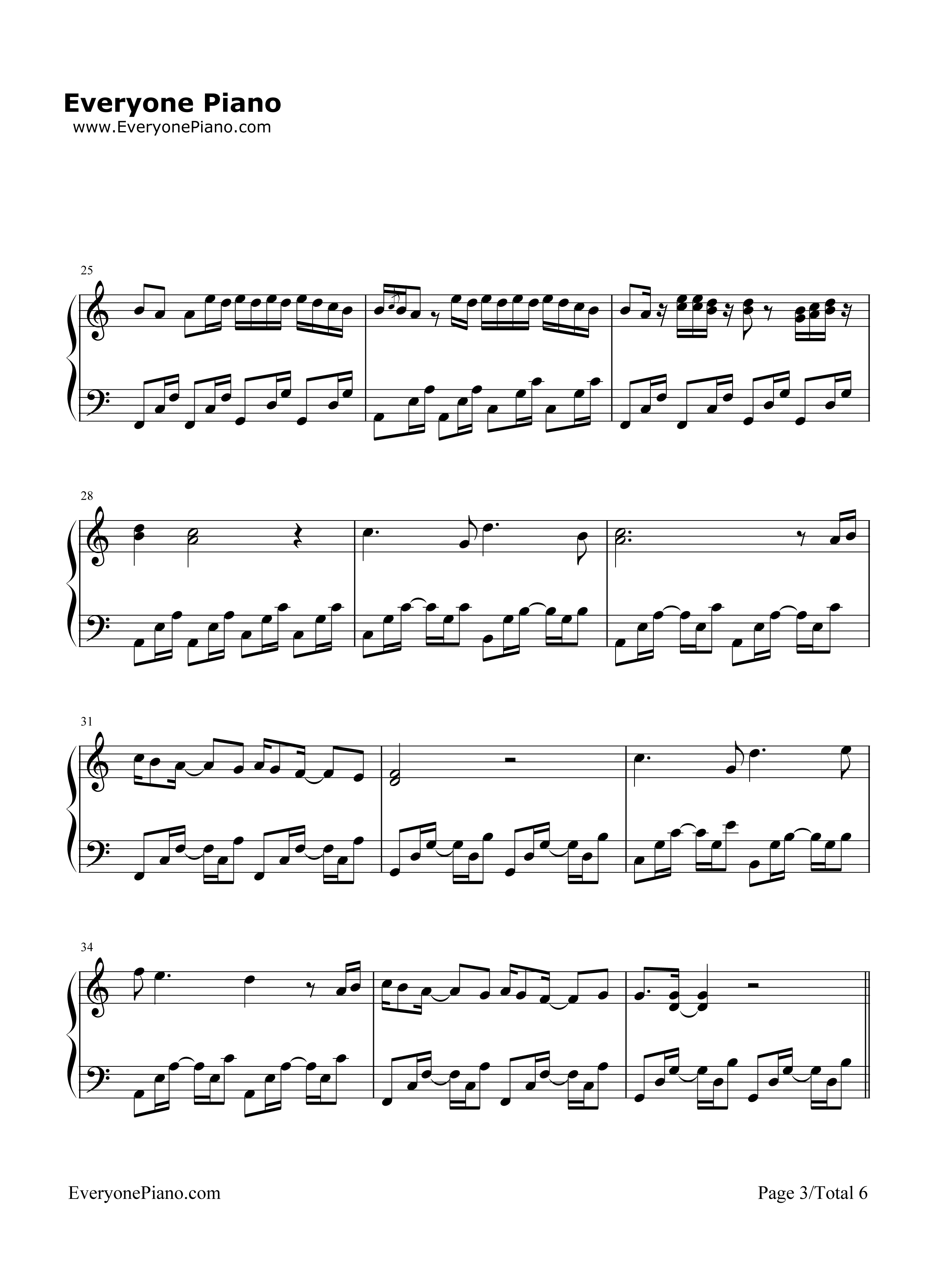La Bicicleta钢琴谱-Carlos Vives ft. Shakira3
