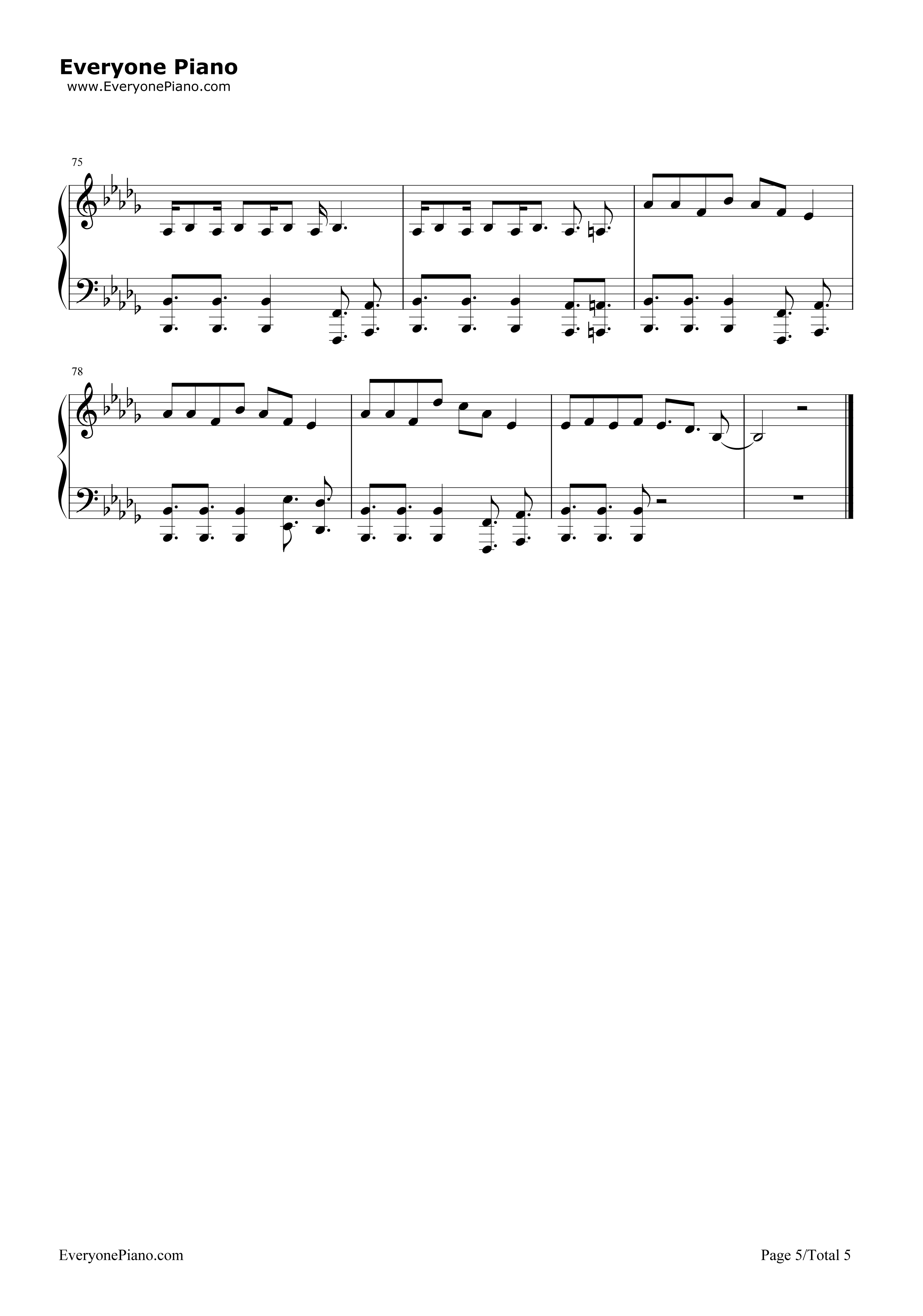 Victorious钢琴谱-Panic at the Disco5