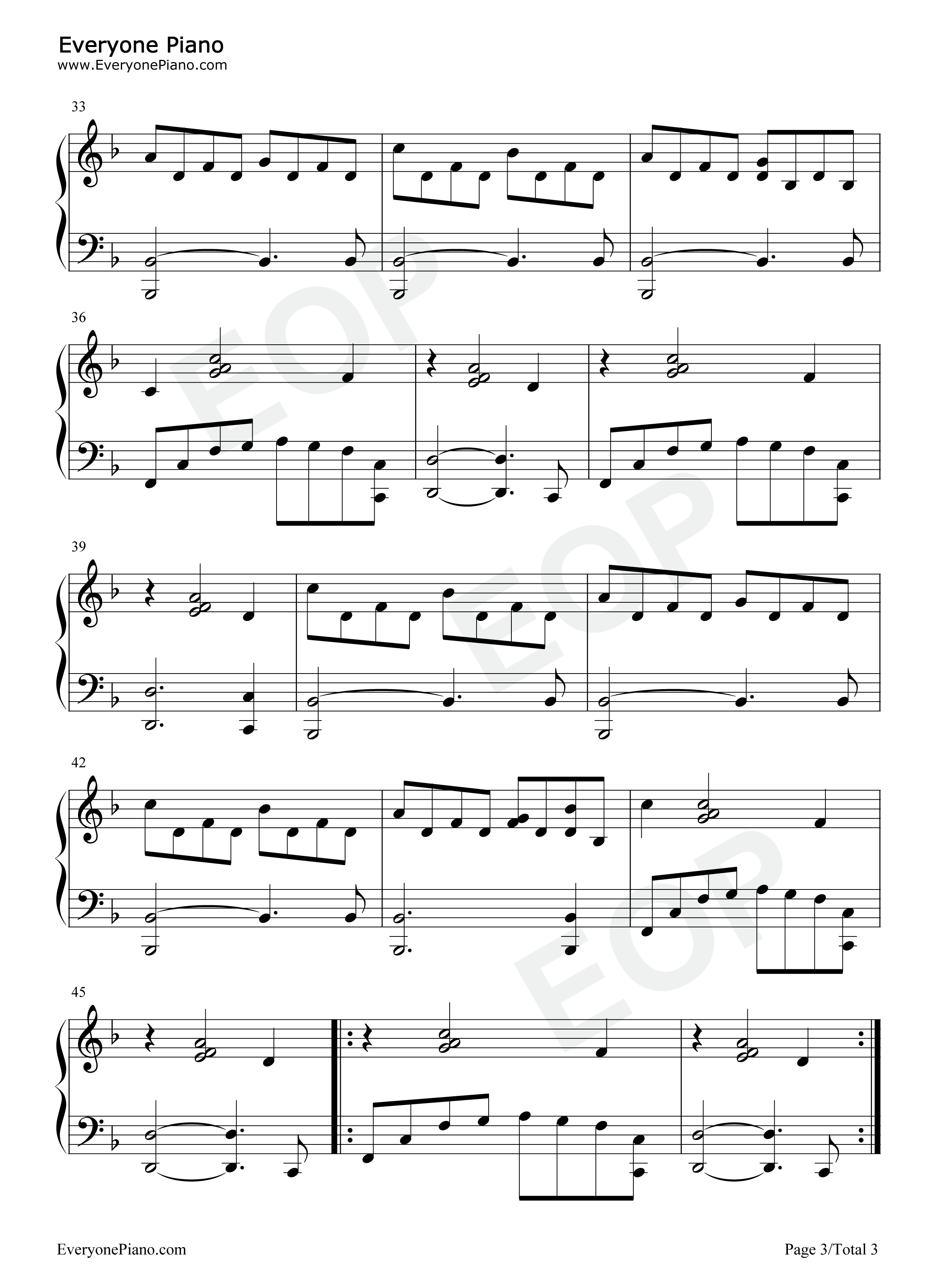 双峰镇主题曲钢琴谱-Angelo Badalamenti3