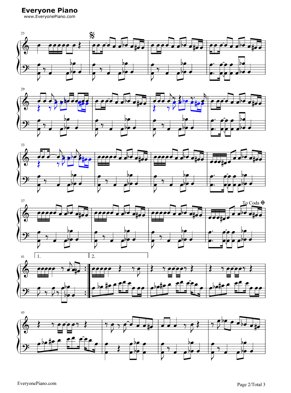 SexyBack钢琴谱-Justin Timberlake2