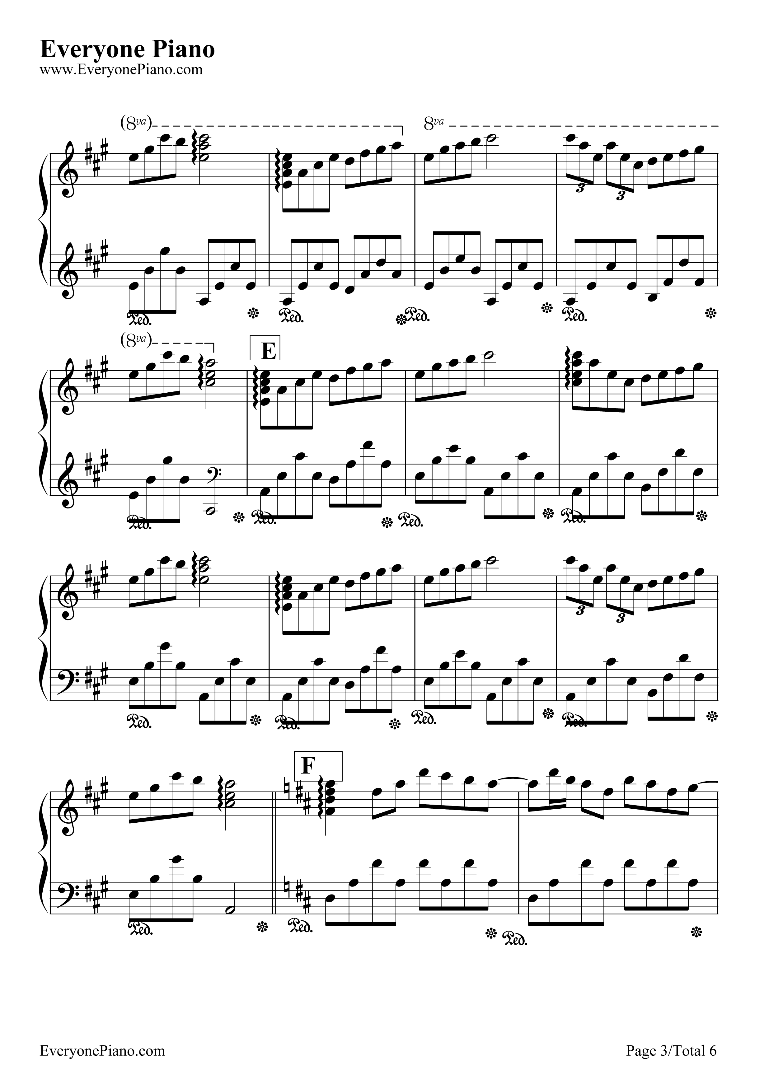 瓦妮莎的微笑钢琴谱-理查德.克莱德曼  Richard Clayderman3