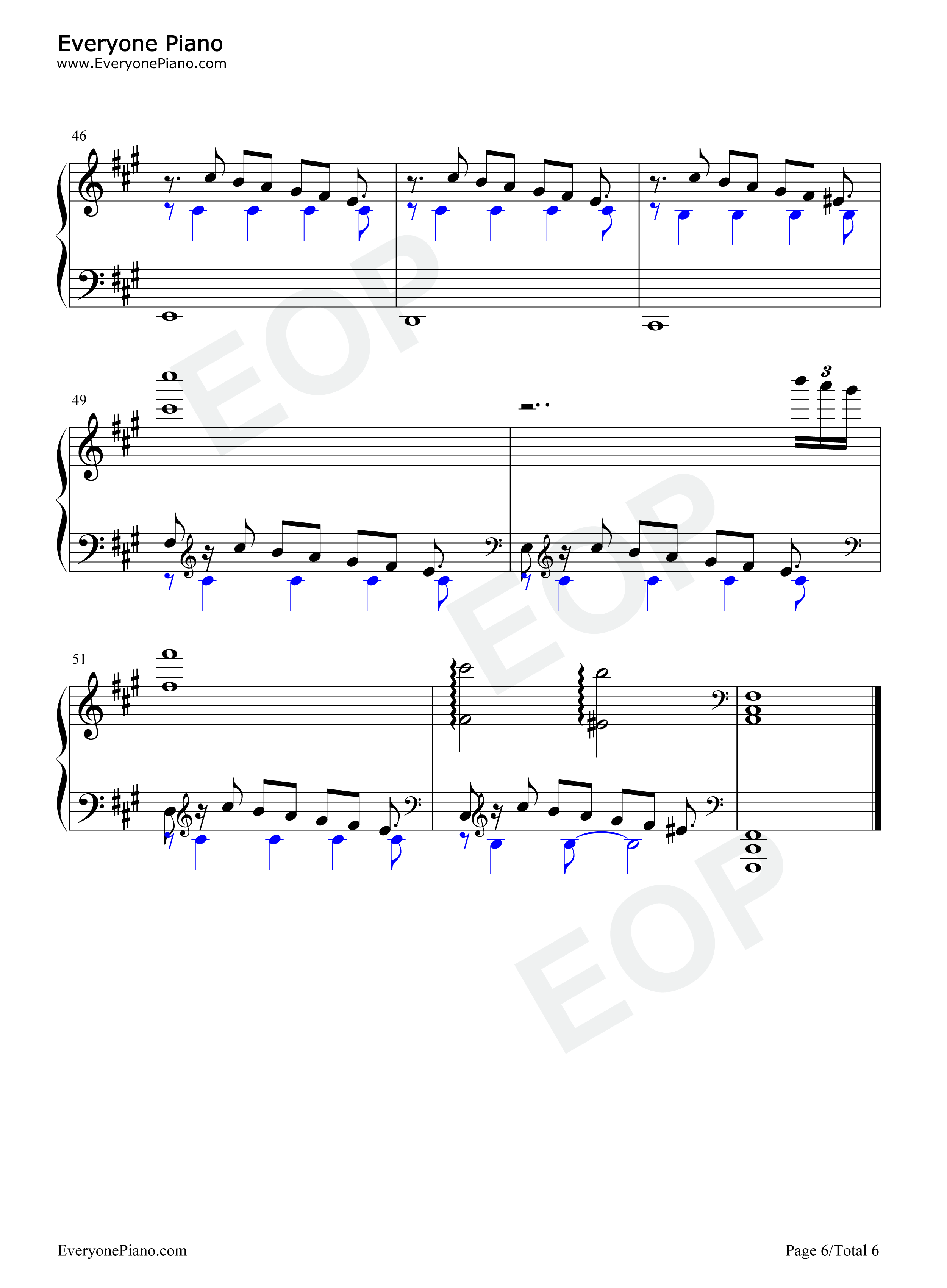 楽园の扉钢琴谱-青叶林檎6