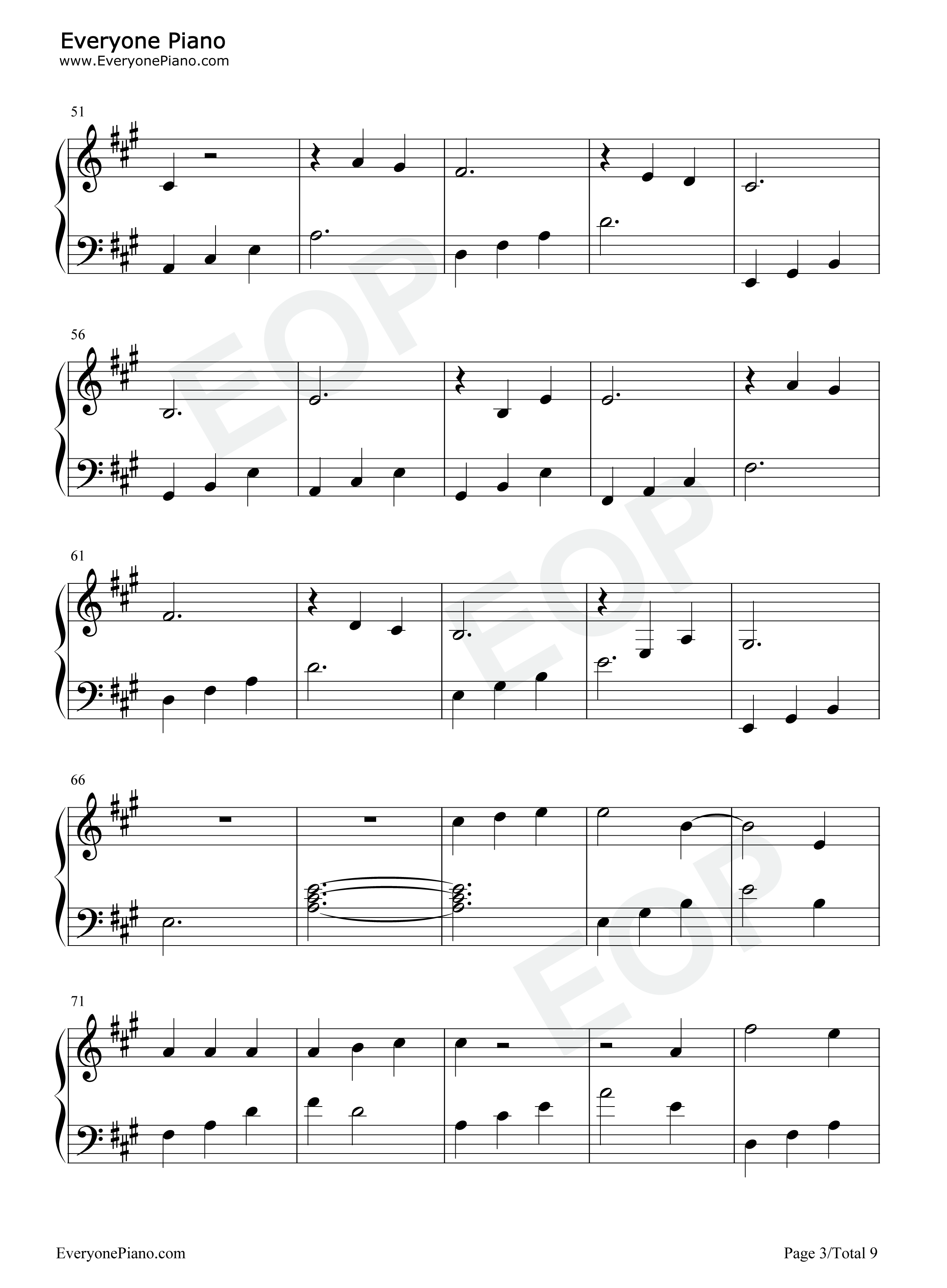 海鸥钢琴谱-逃跑计划3