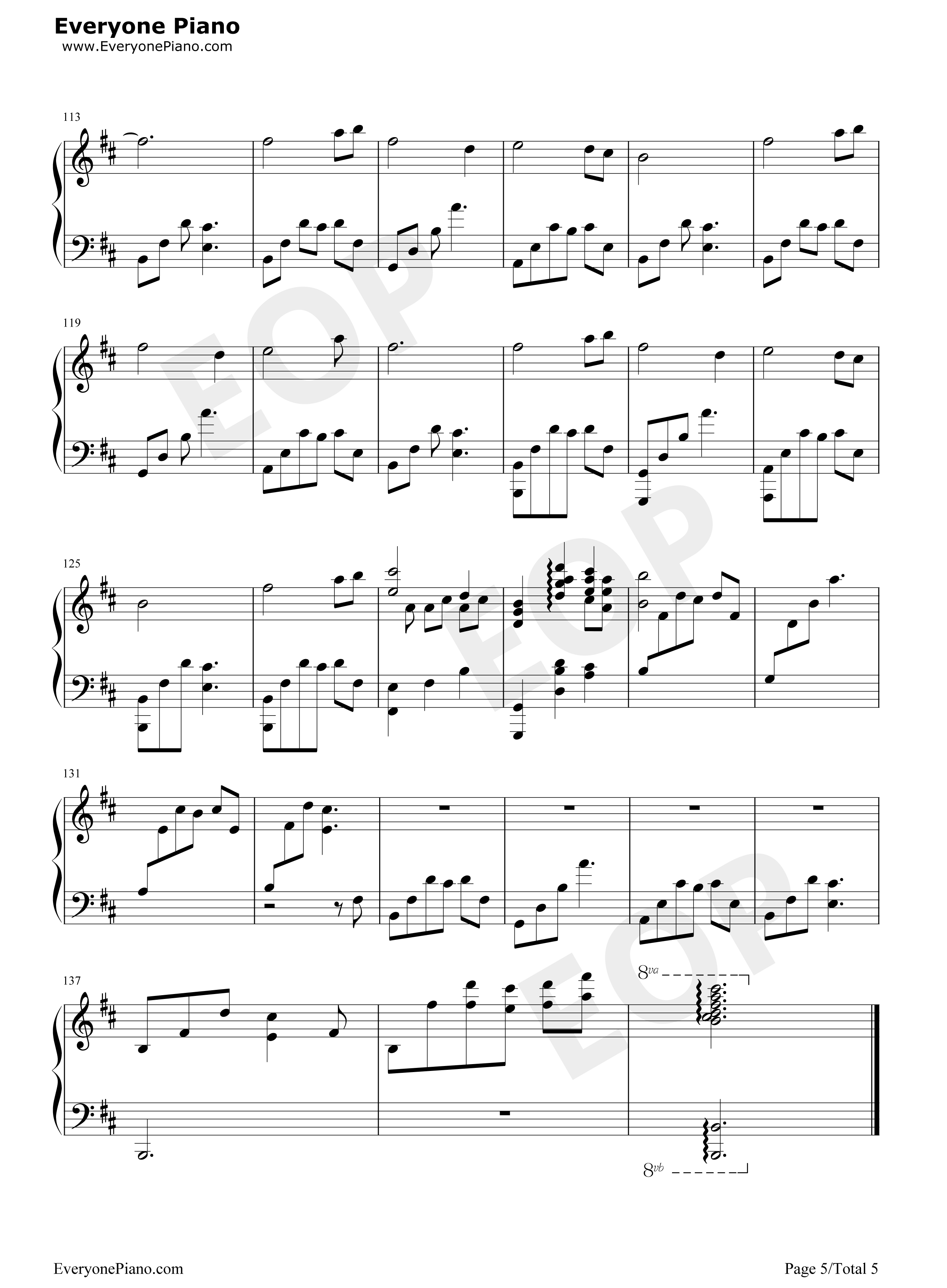 杨柳钢琴谱-范宗沛  林海5
