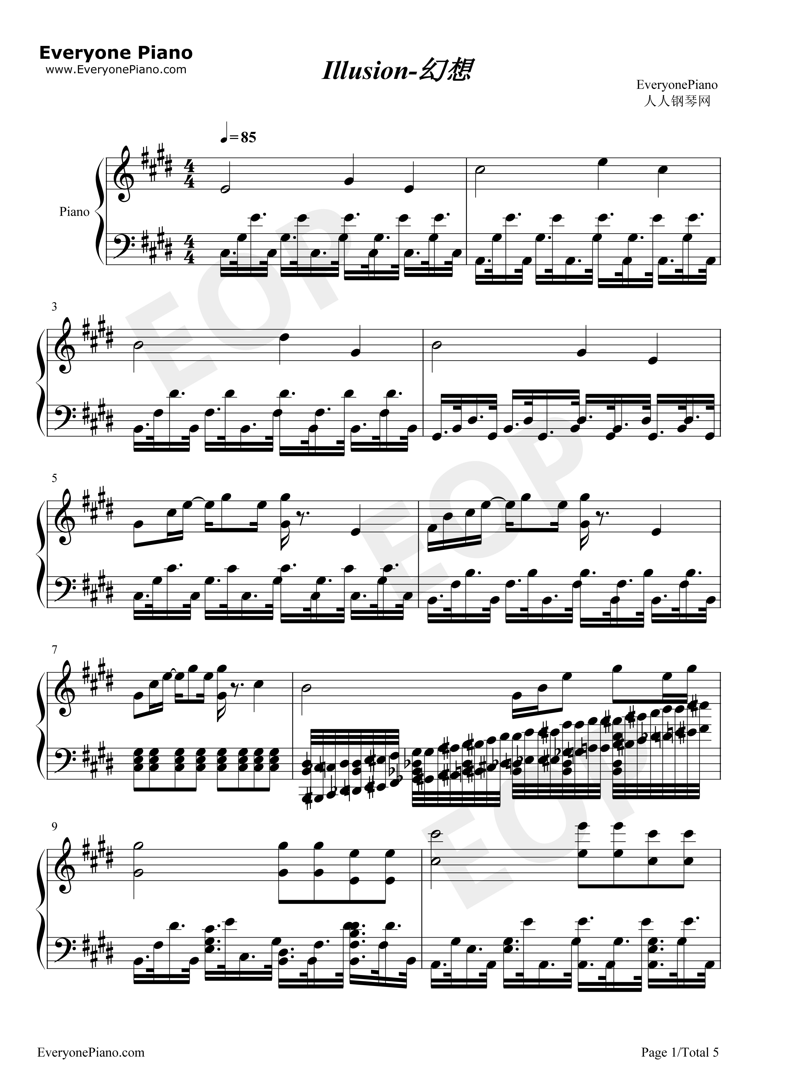 Illusion钢琴谱-猎豹移动公司1