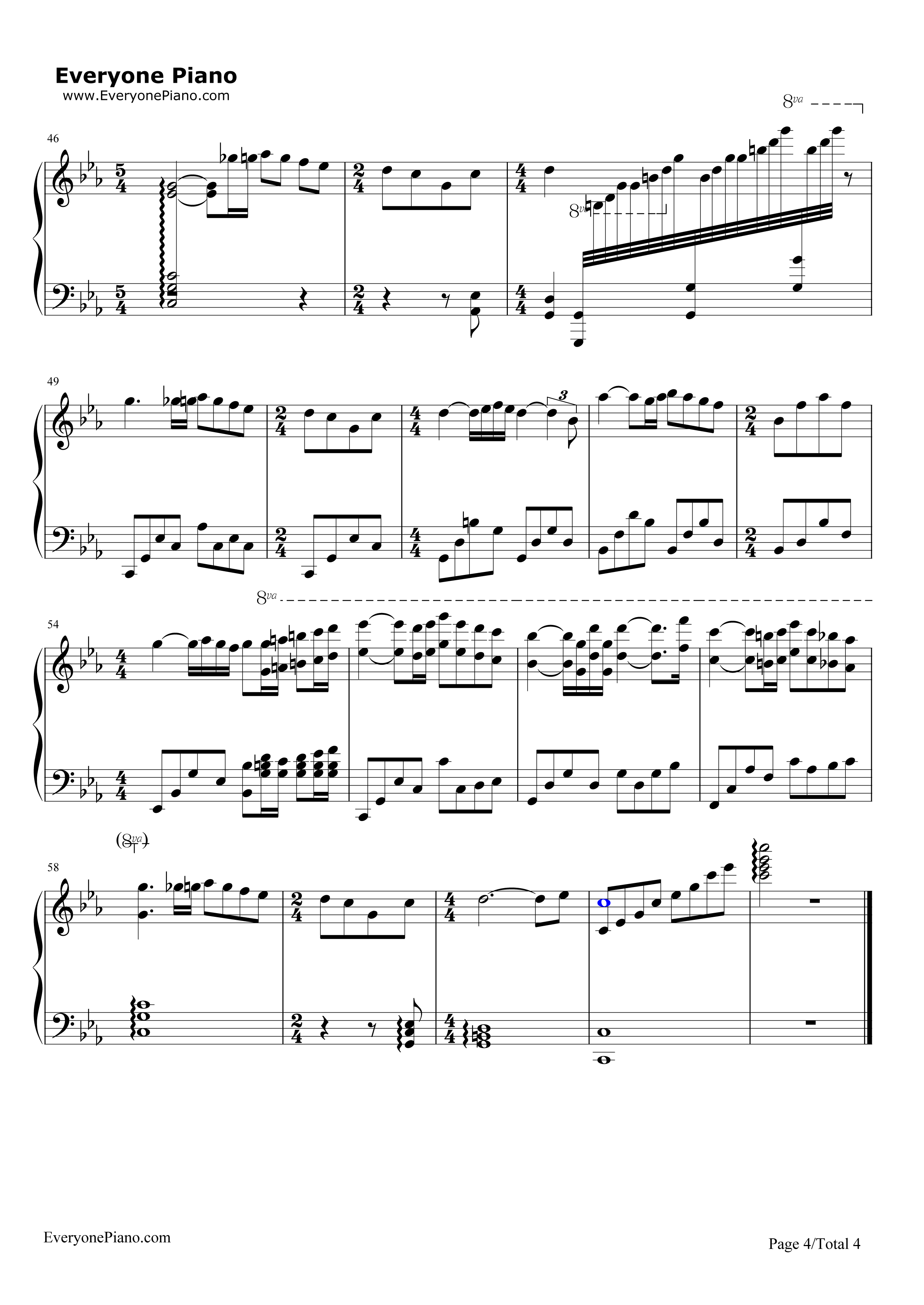 爱的协奏曲钢琴谱-理查德.克莱德曼4