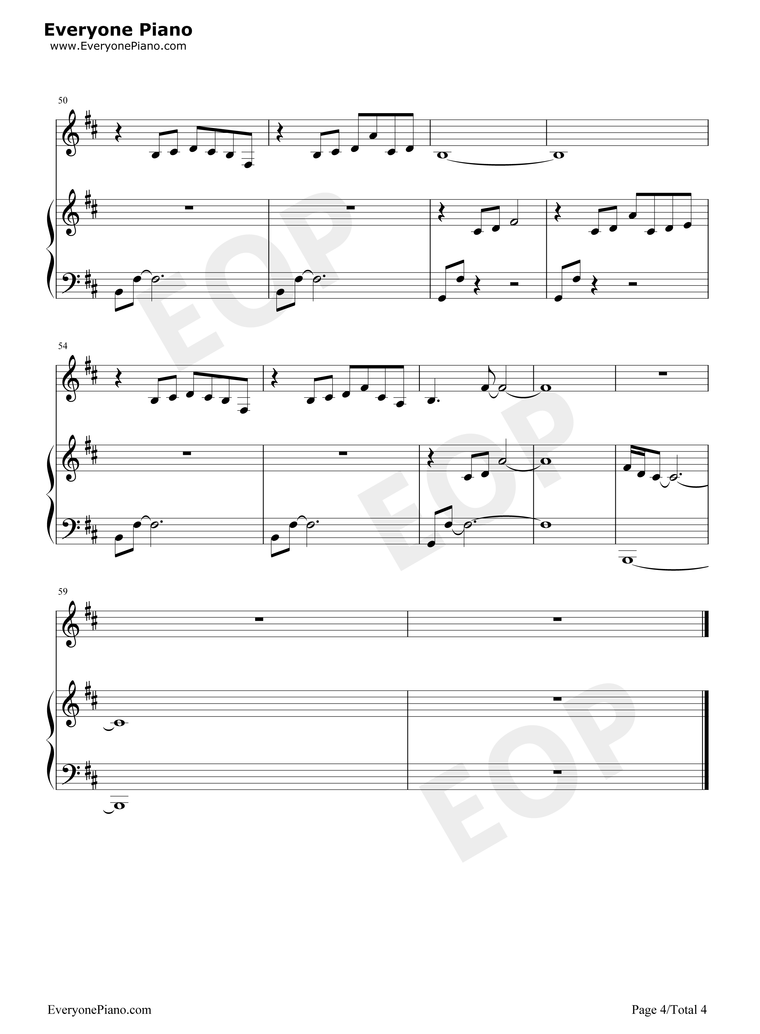梅香如故钢琴谱-毛不易 周深4