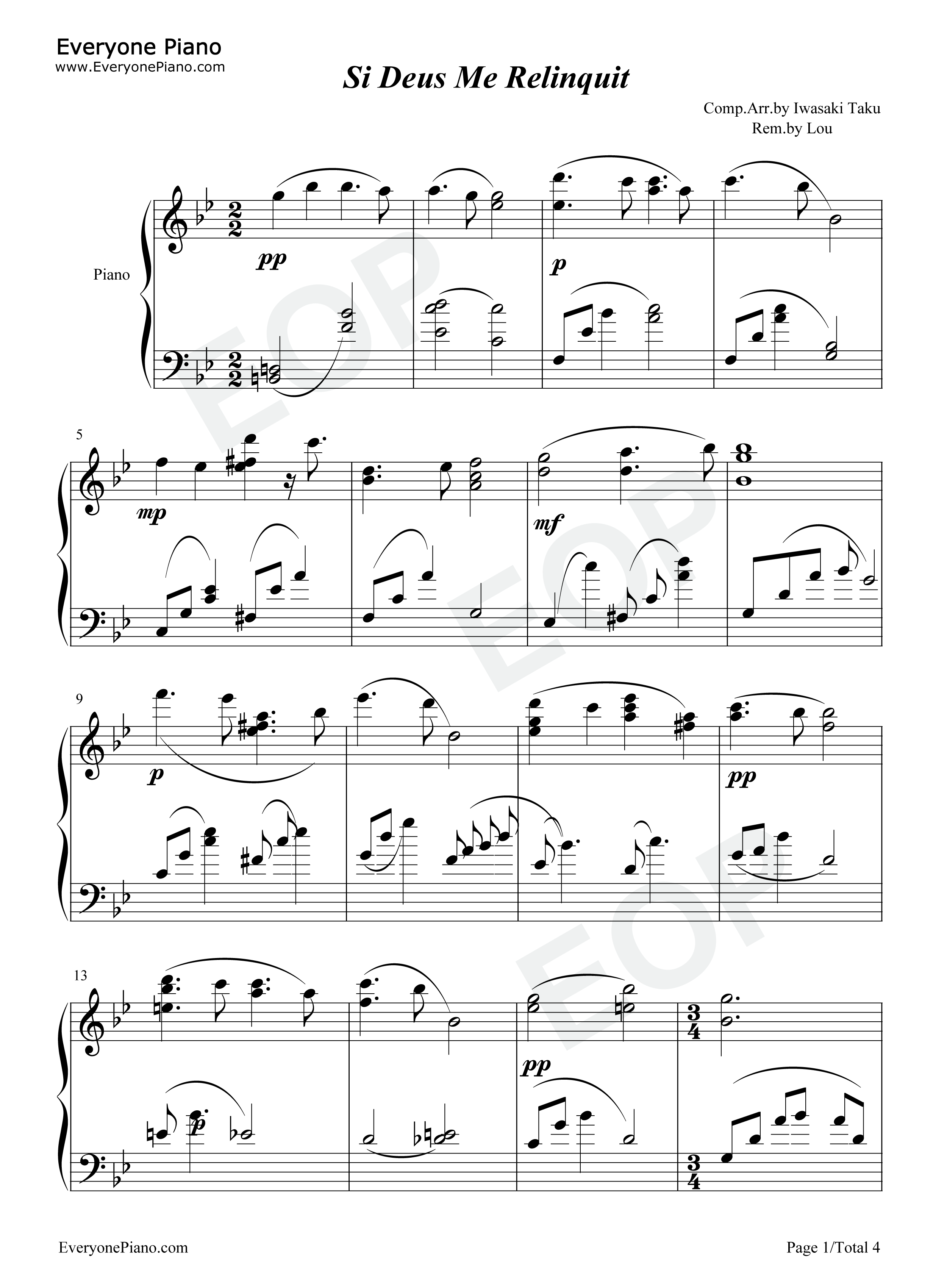 Si Deus Me Relinquit钢琴谱-岩崎 琢1