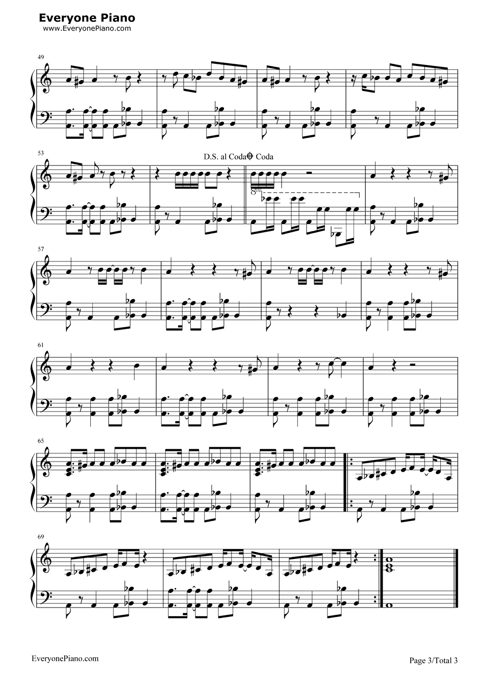 SexyBack钢琴谱-Justin Timberlake3