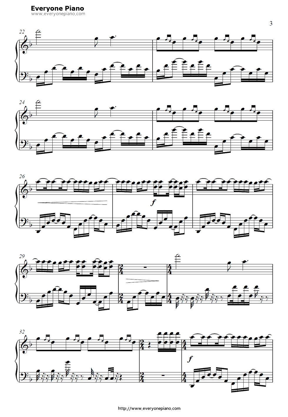 Faint钢琴谱-Linkin Park3