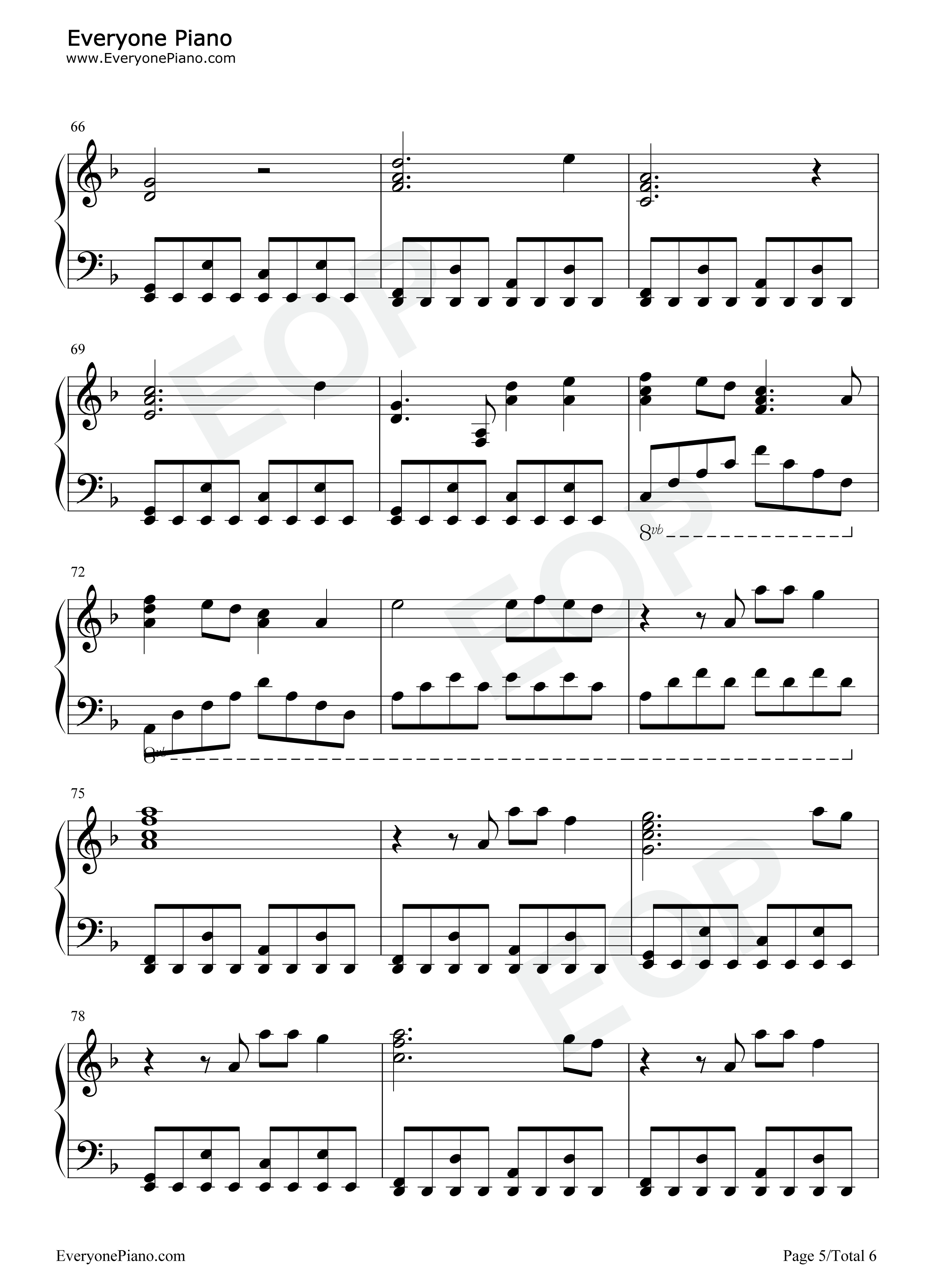 Burn It Down钢琴谱-Linkin Park5