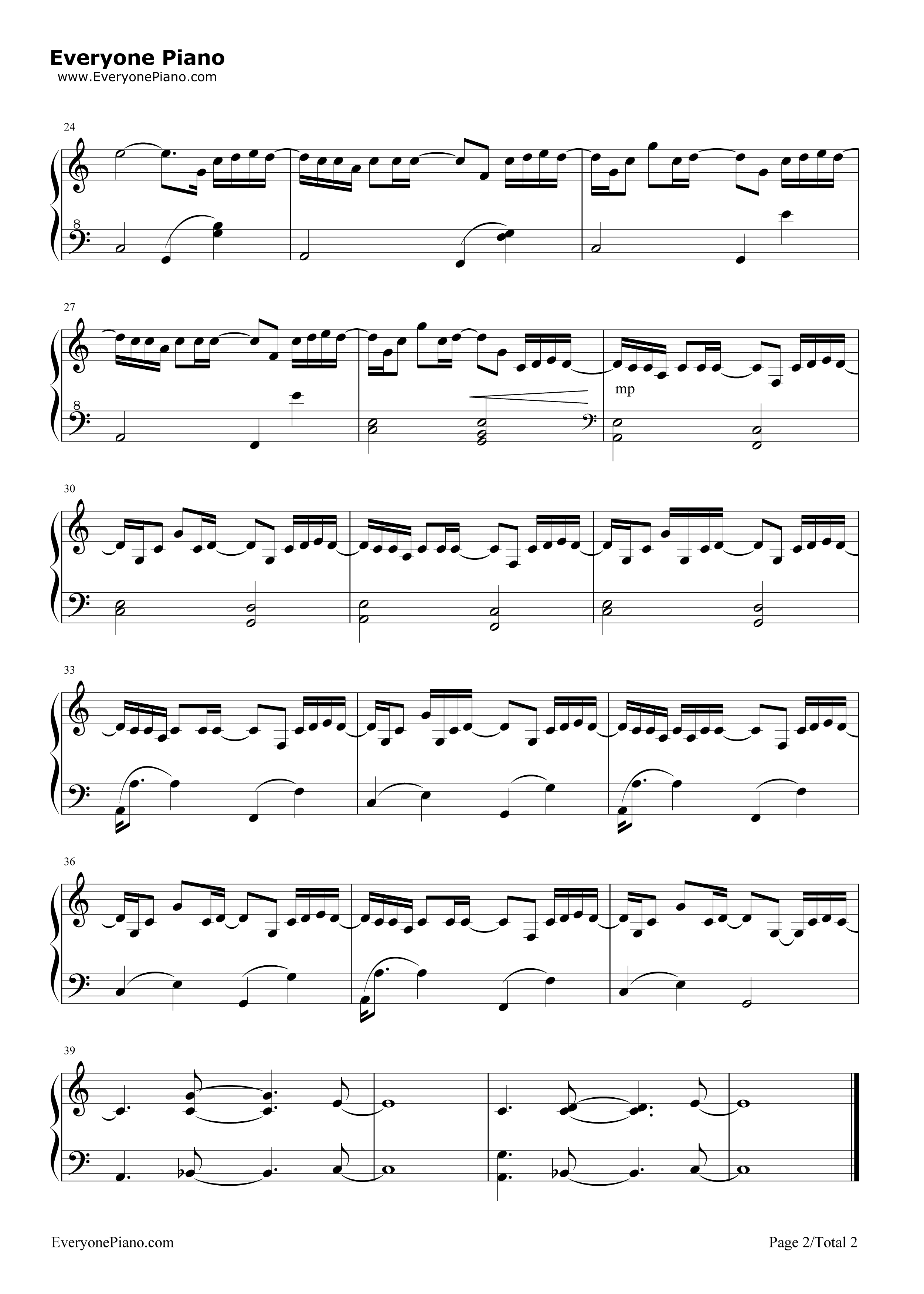 かたわれ時钢琴谱-RADWIMPS2