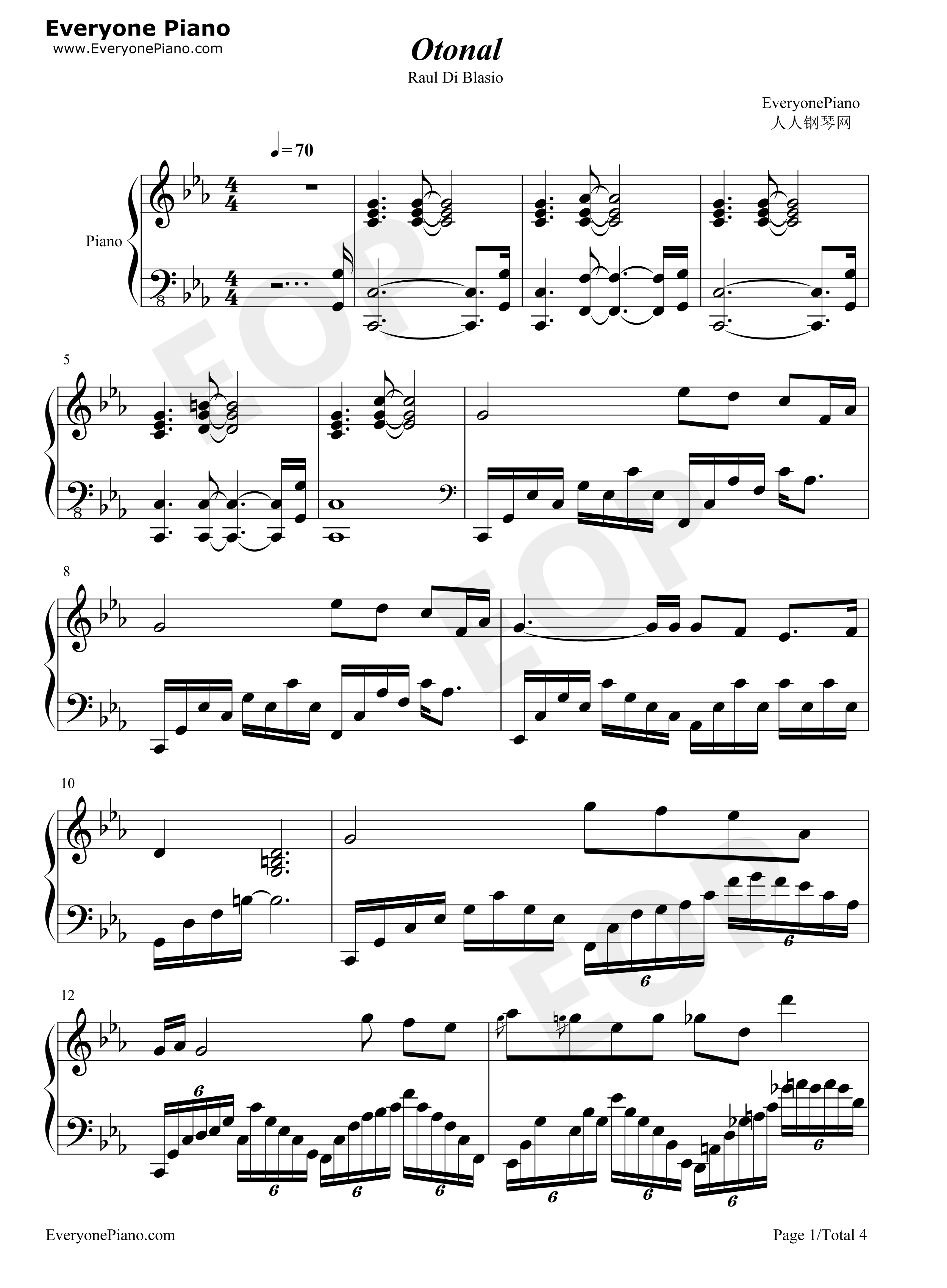 Otonal钢琴谱-Raul Di Blasio1