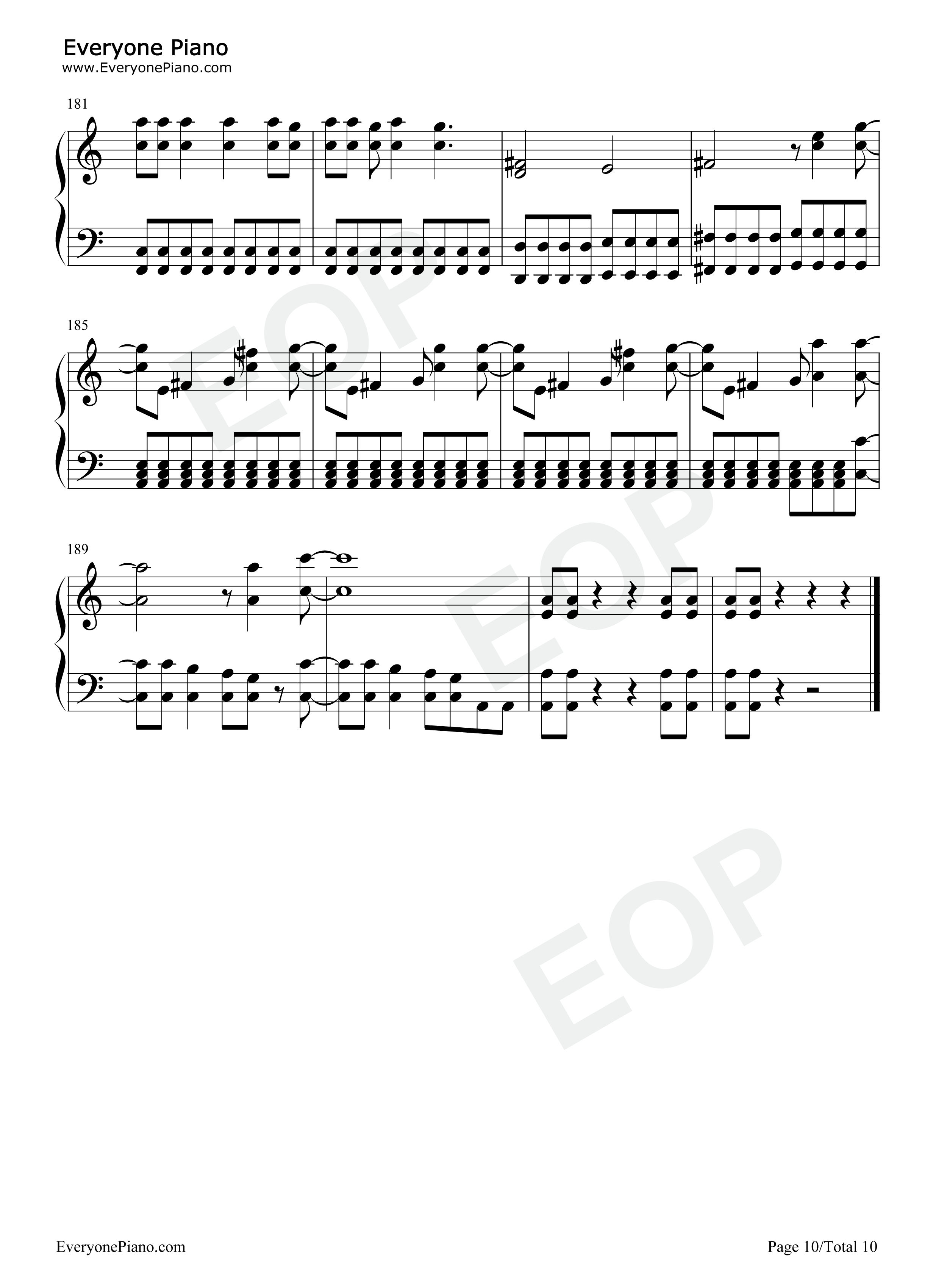 The Pretender钢琴谱-Foo Fighters10