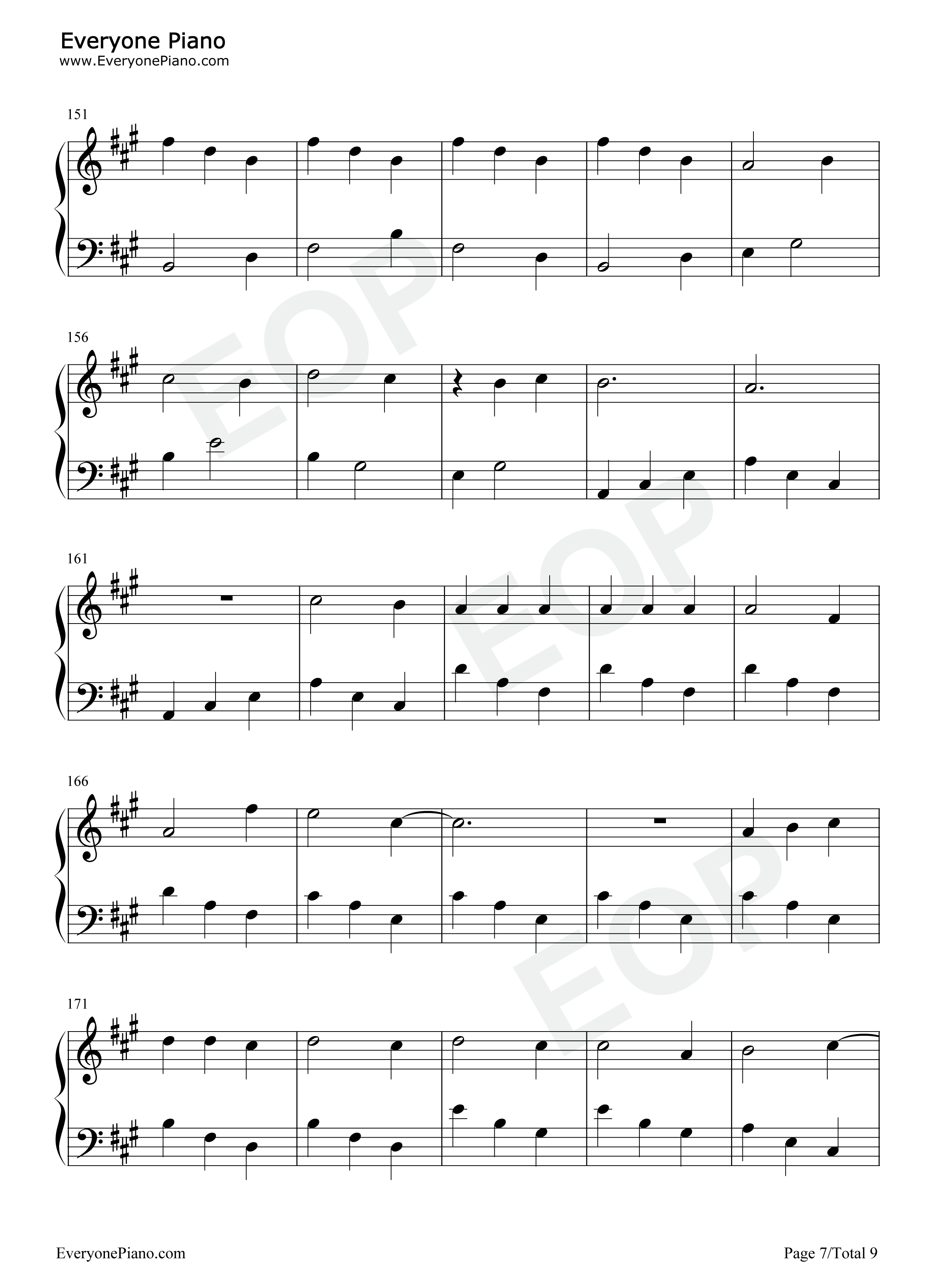 海鸥钢琴谱-逃跑计划7