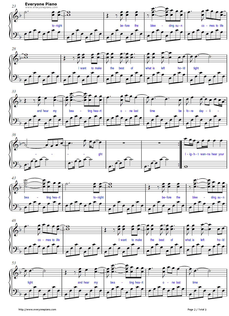 Beating Heart钢琴谱-EllieGoulding-分歧者OST2
