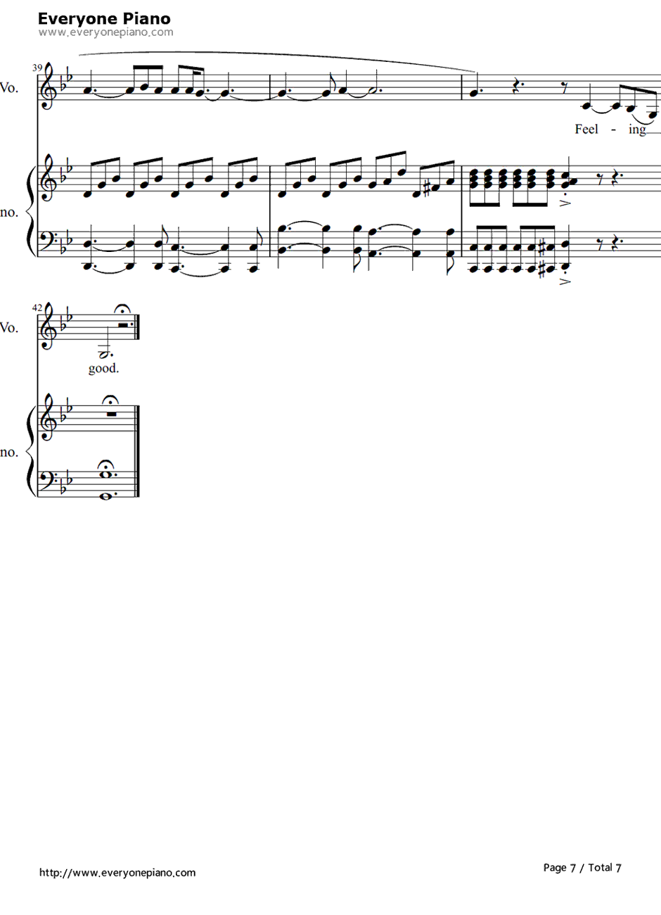 Feeling Good钢琴谱-MichaelBublé7