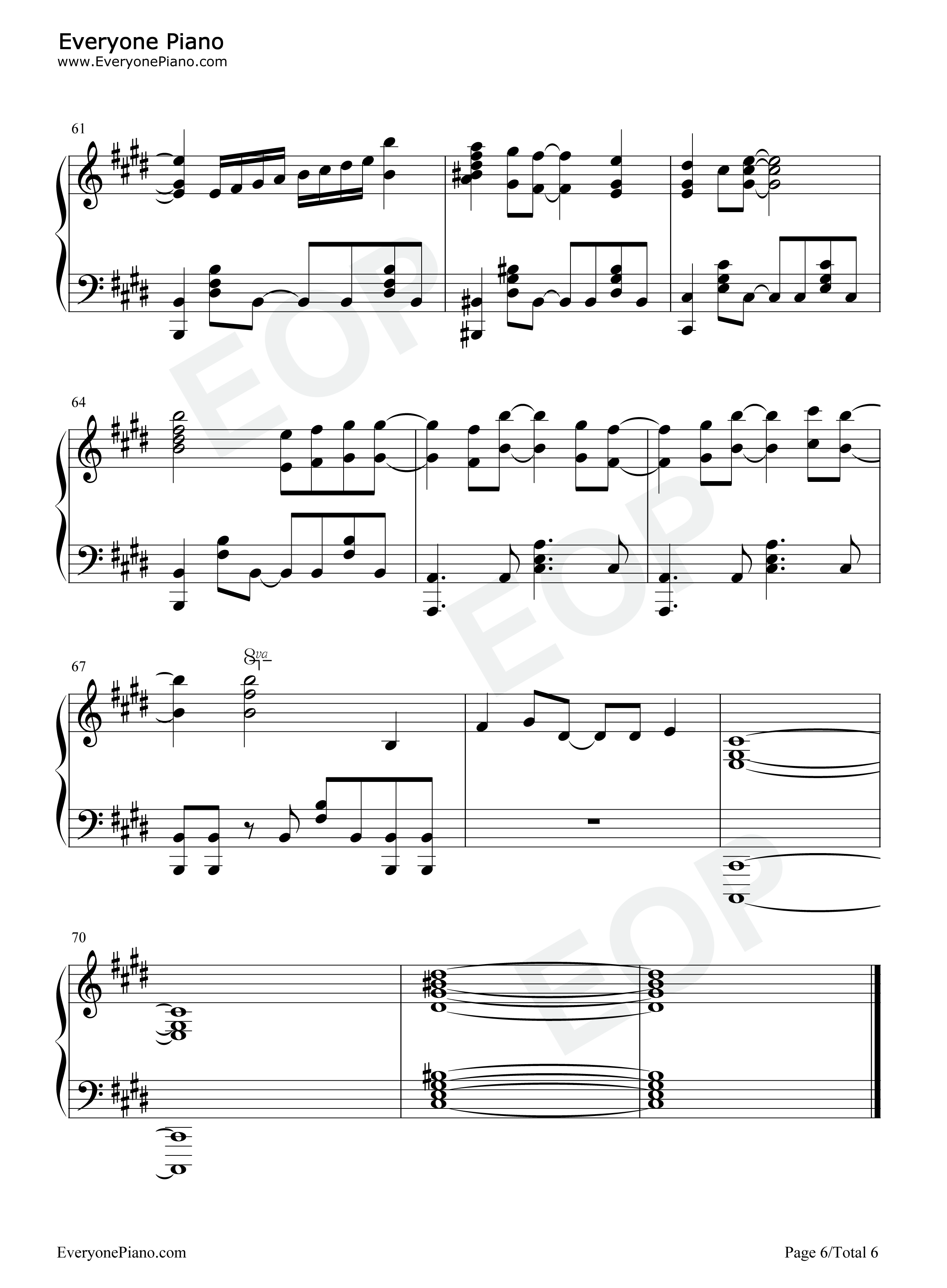 逆境スペクトル钢琴谱-ASCA6