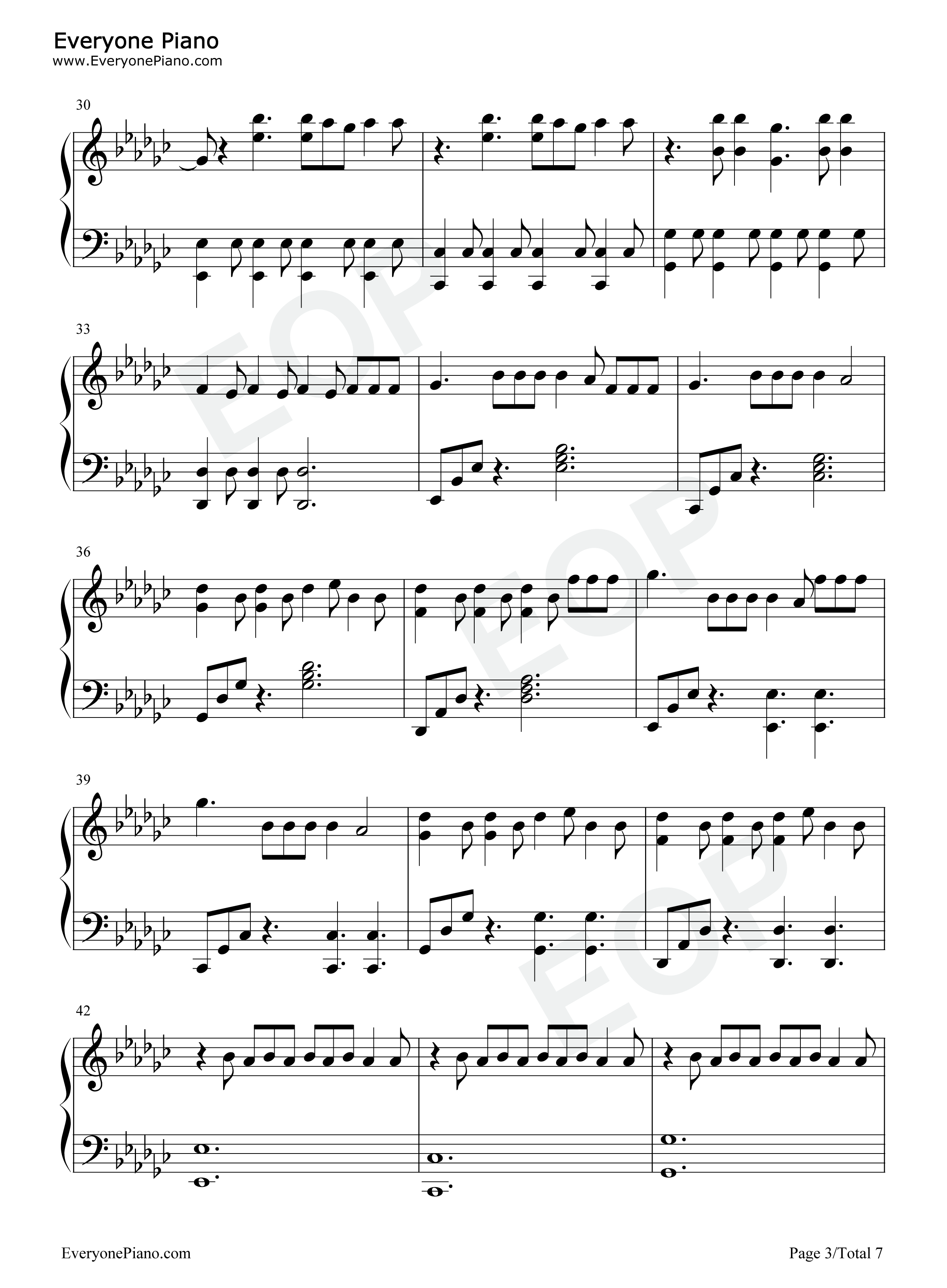 9 and Three Quarters Run Away钢琴谱-TXT3