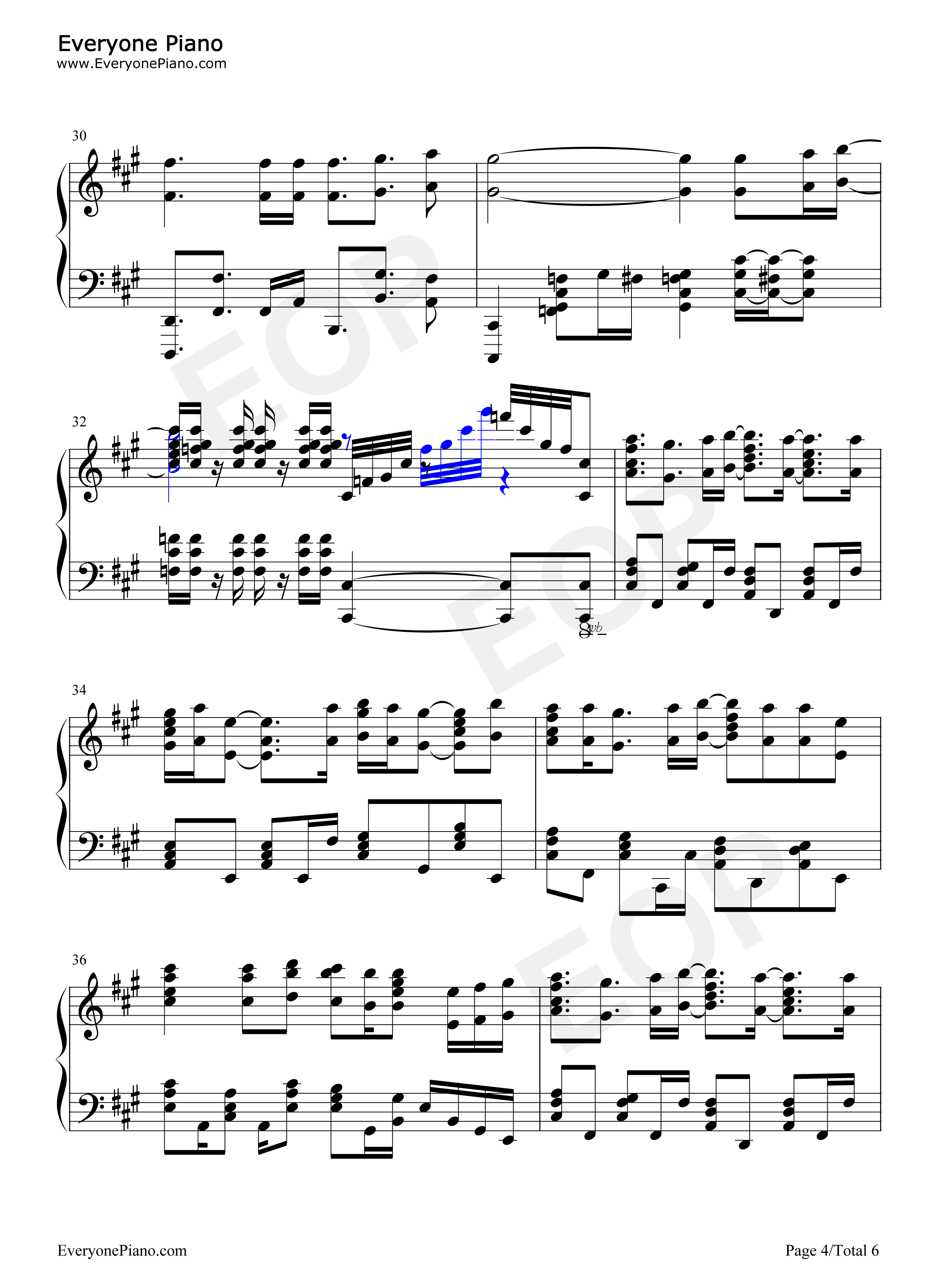 楽园の扉钢琴谱-青叶林檎4