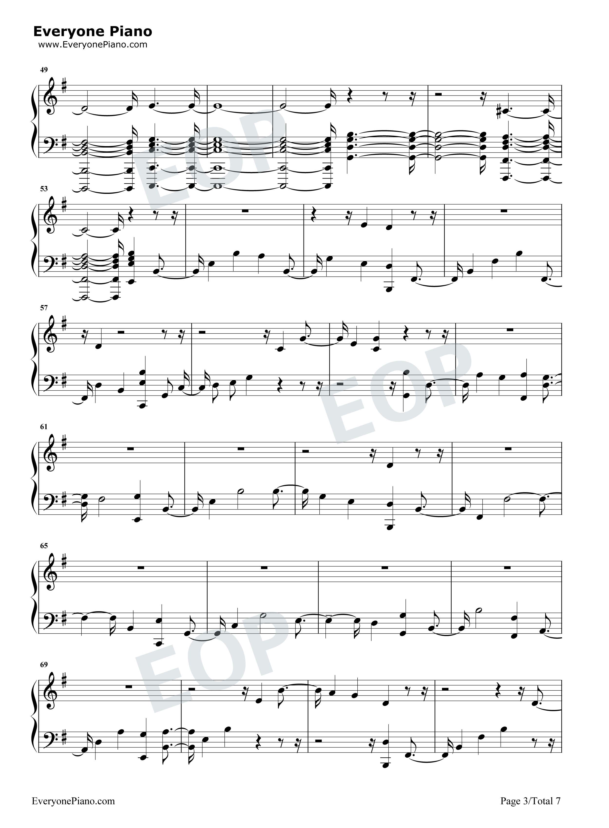 No Peace钢琴谱-Sam Smith YEBBA3