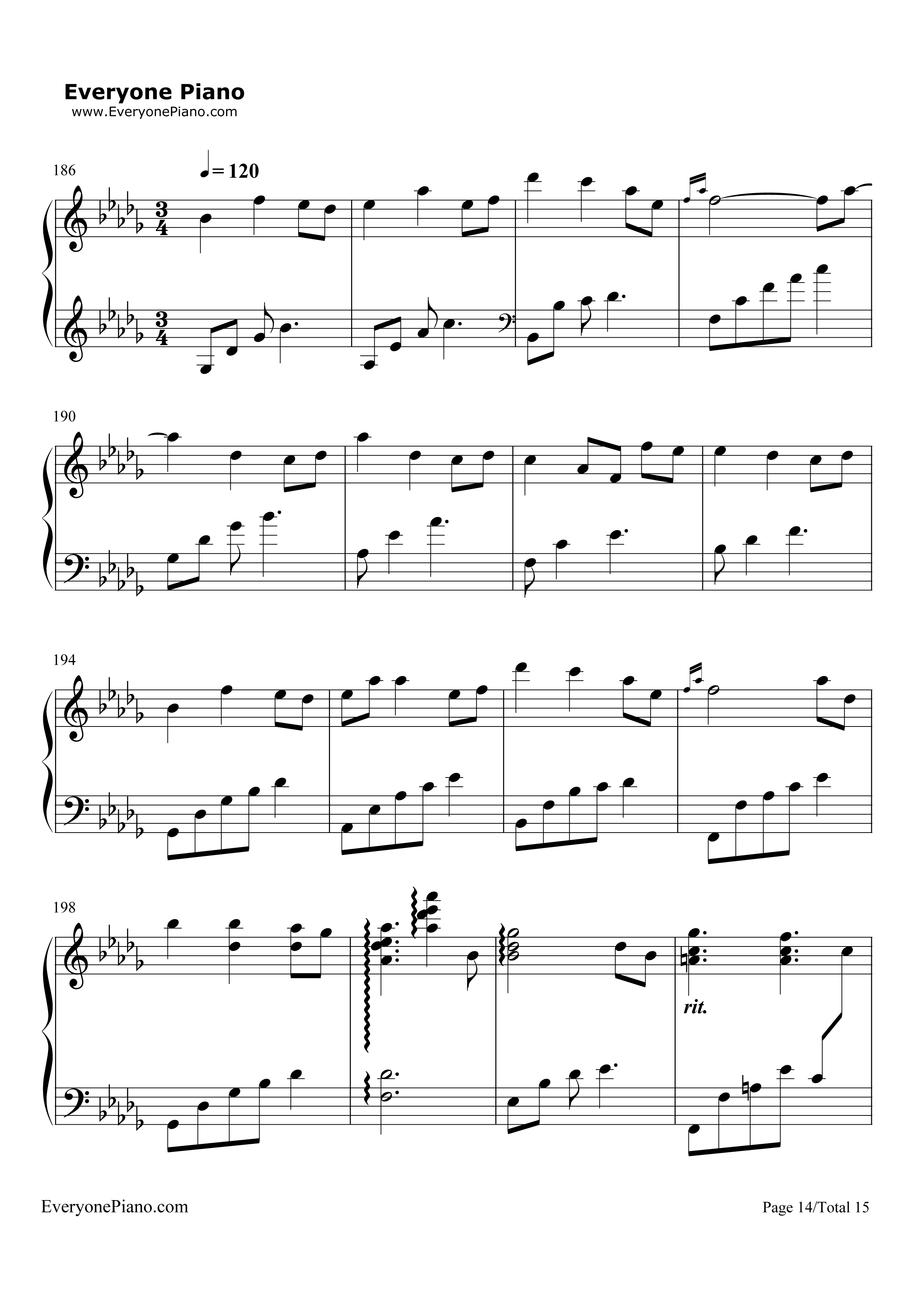 纯白钢琴谱-V.K克14