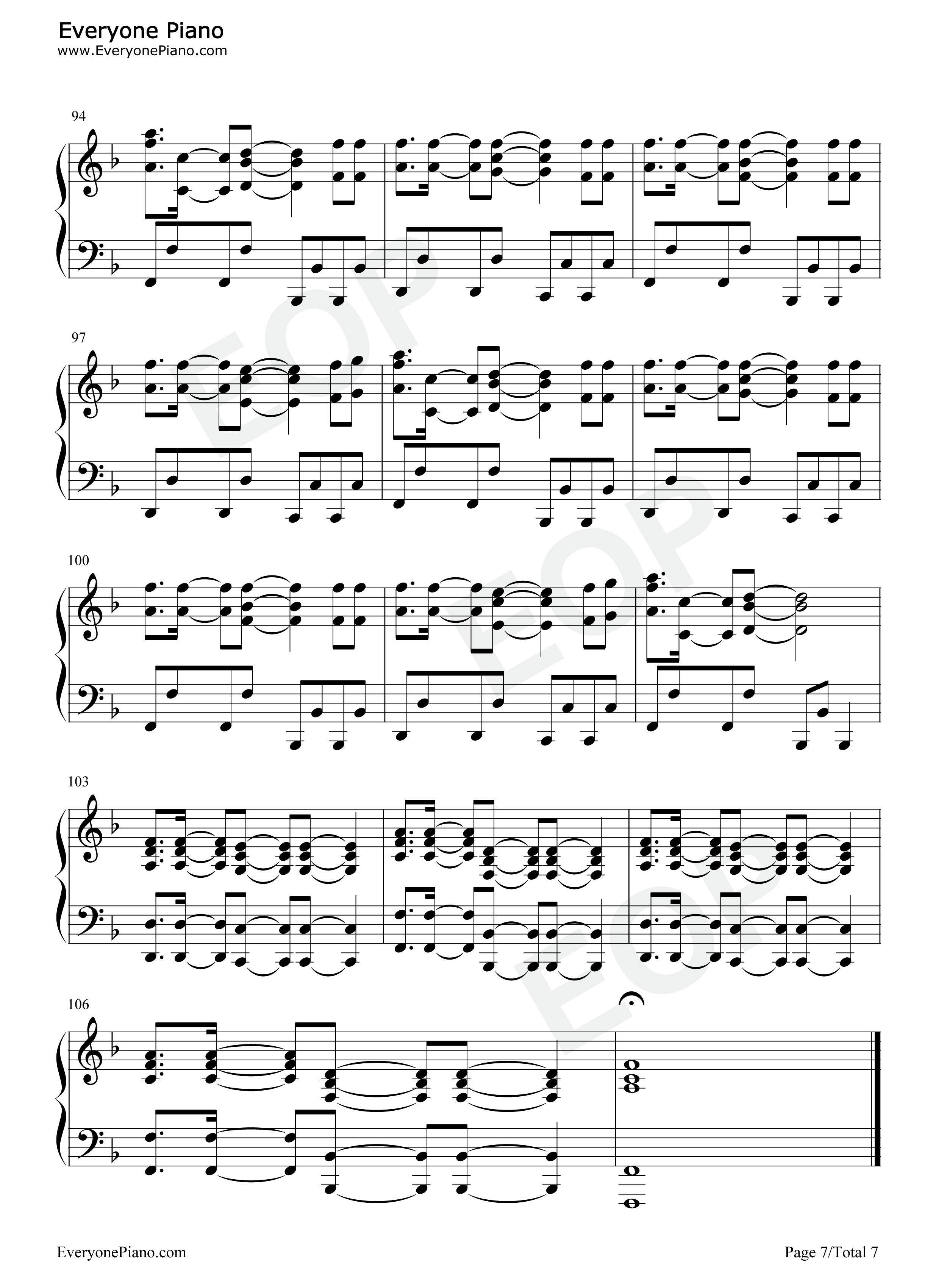 Dynamite钢琴谱-Taio Cruz7