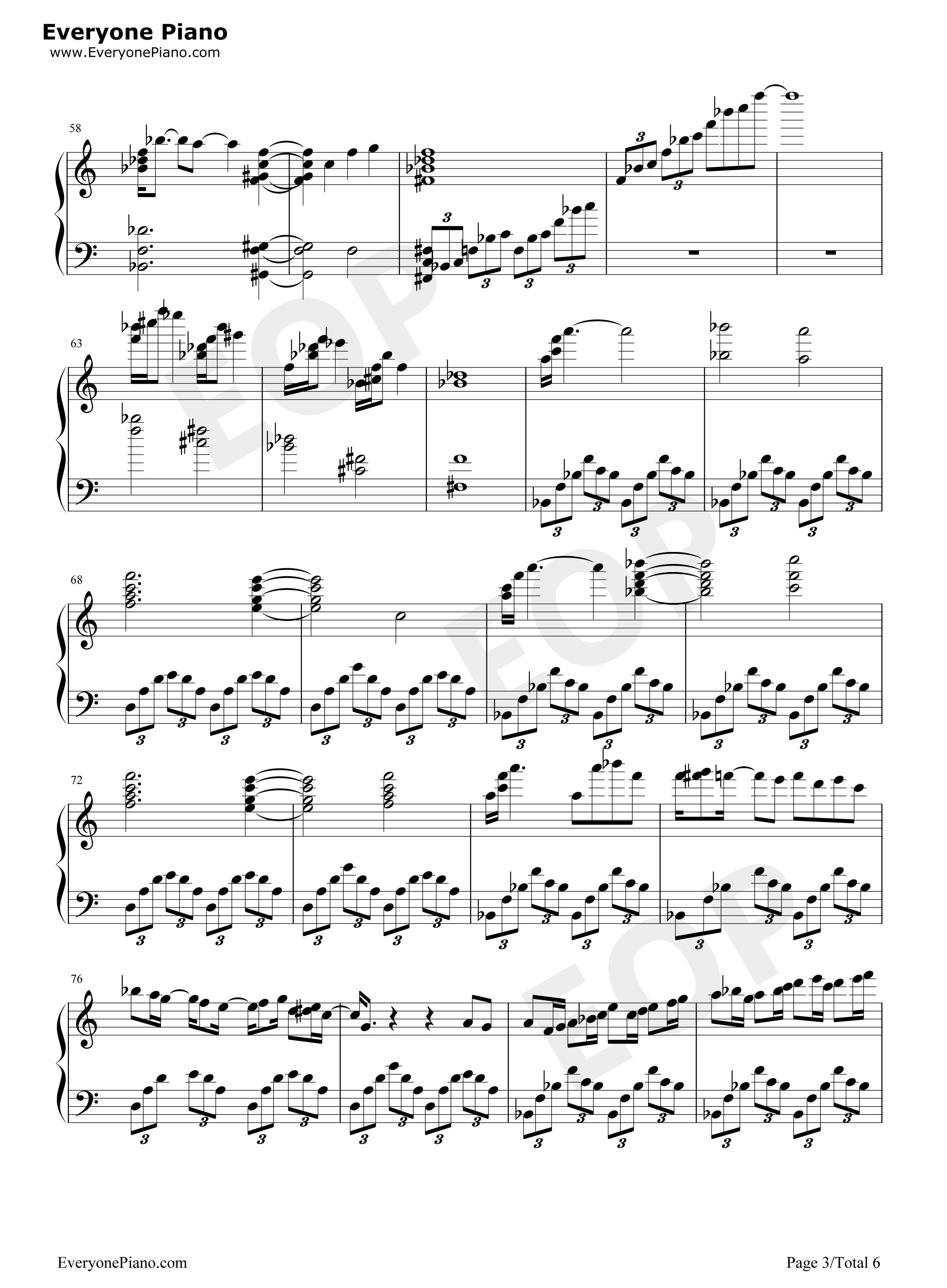 White with You钢琴谱-折户伸治3