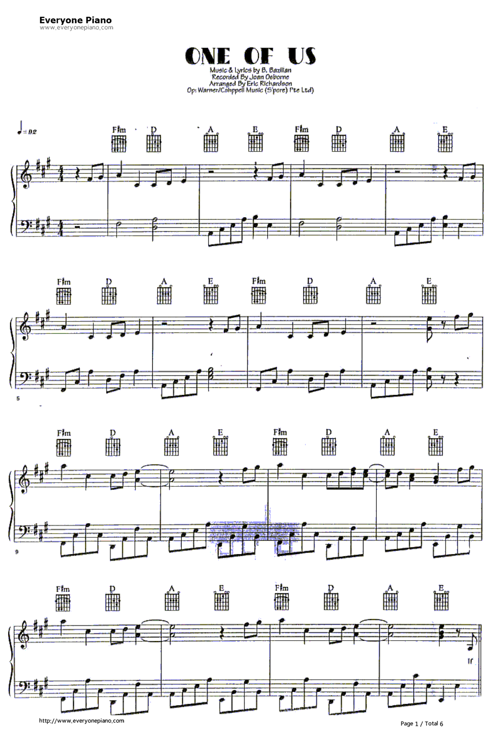 One of Us钢琴谱-Joan Osborne1