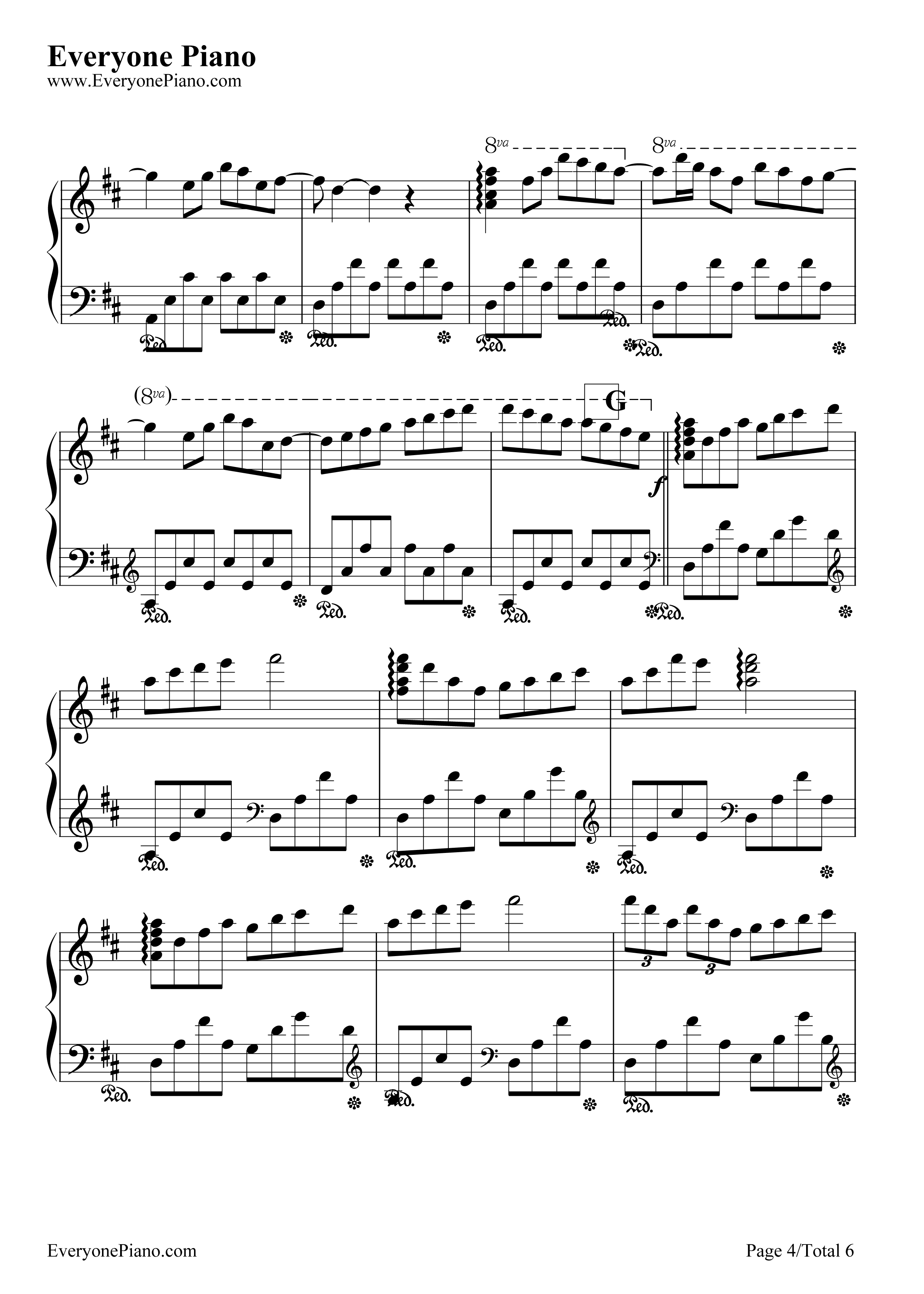 瓦妮莎的微笑钢琴谱-理查德.克莱德曼  Richard Clayderman4