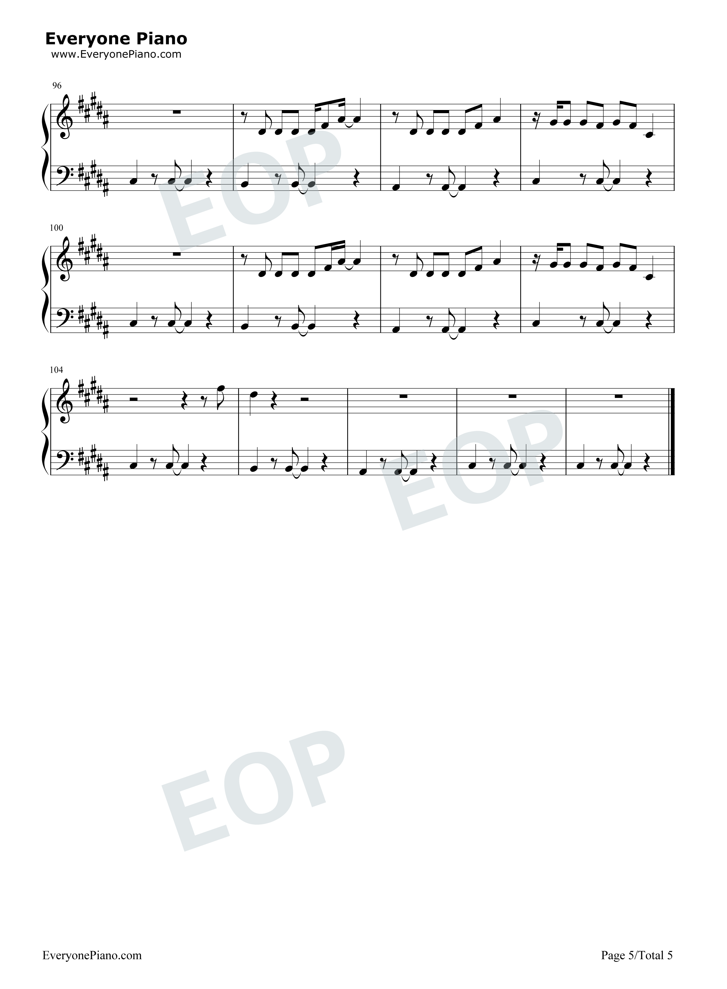 Promises钢琴谱-Calvin Harris Sam Smith5