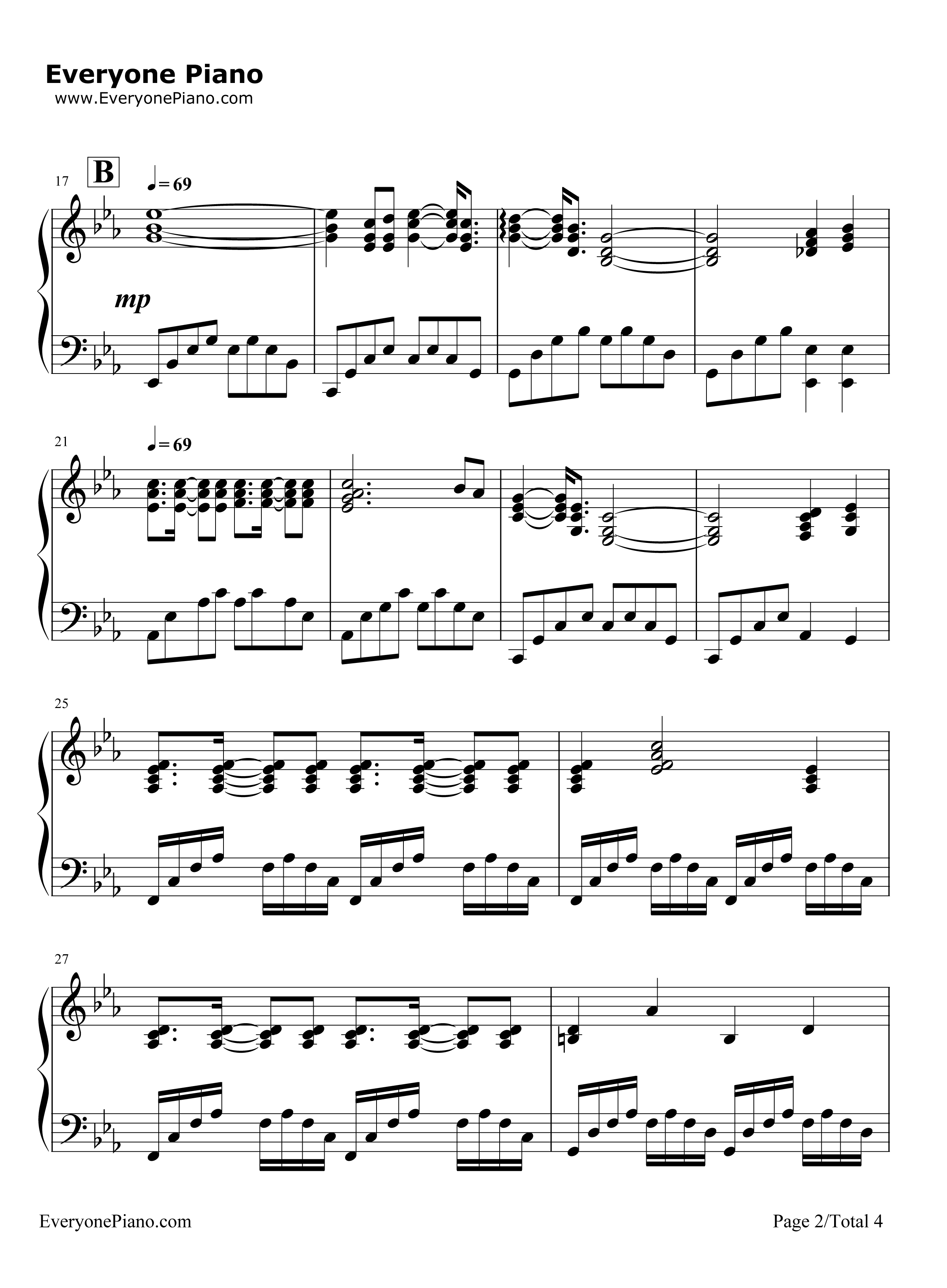 Love Is A Many Splendored Thing钢琴谱-理查德·克莱德曼2