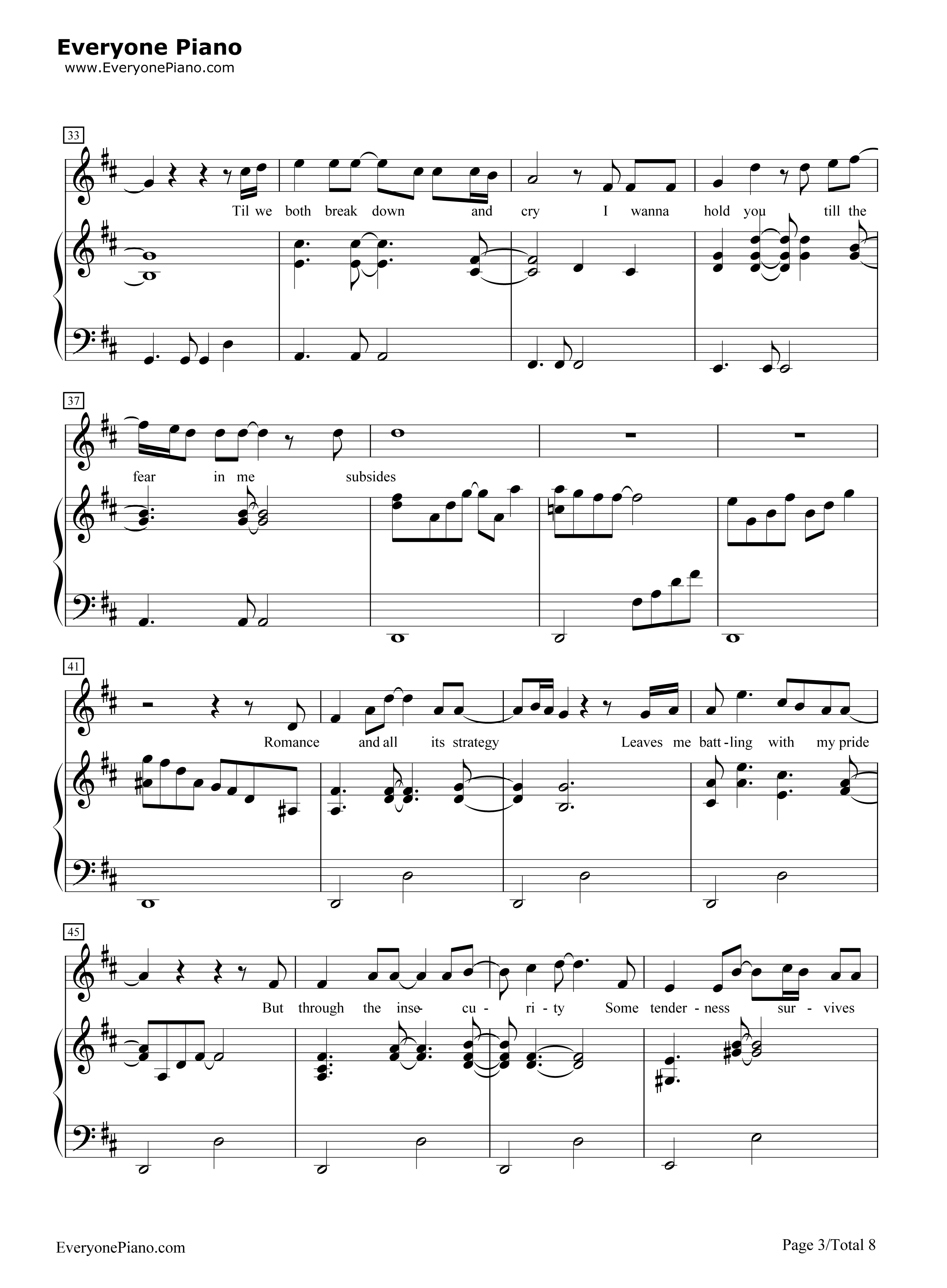 Sometimes When We Touch钢琴谱-Dan Hill3