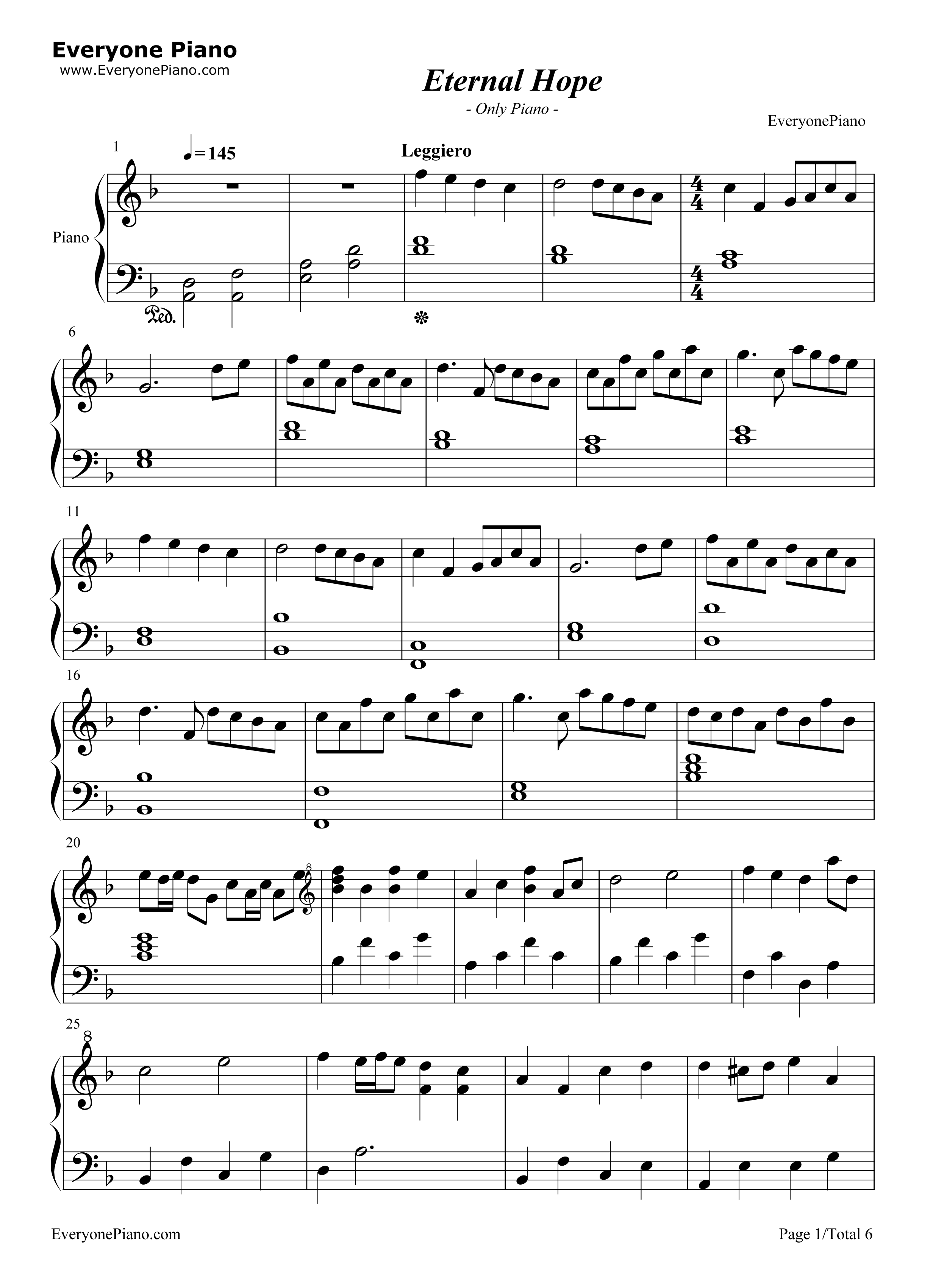 Eternal Hope钢琴谱-Clinton Ngan1