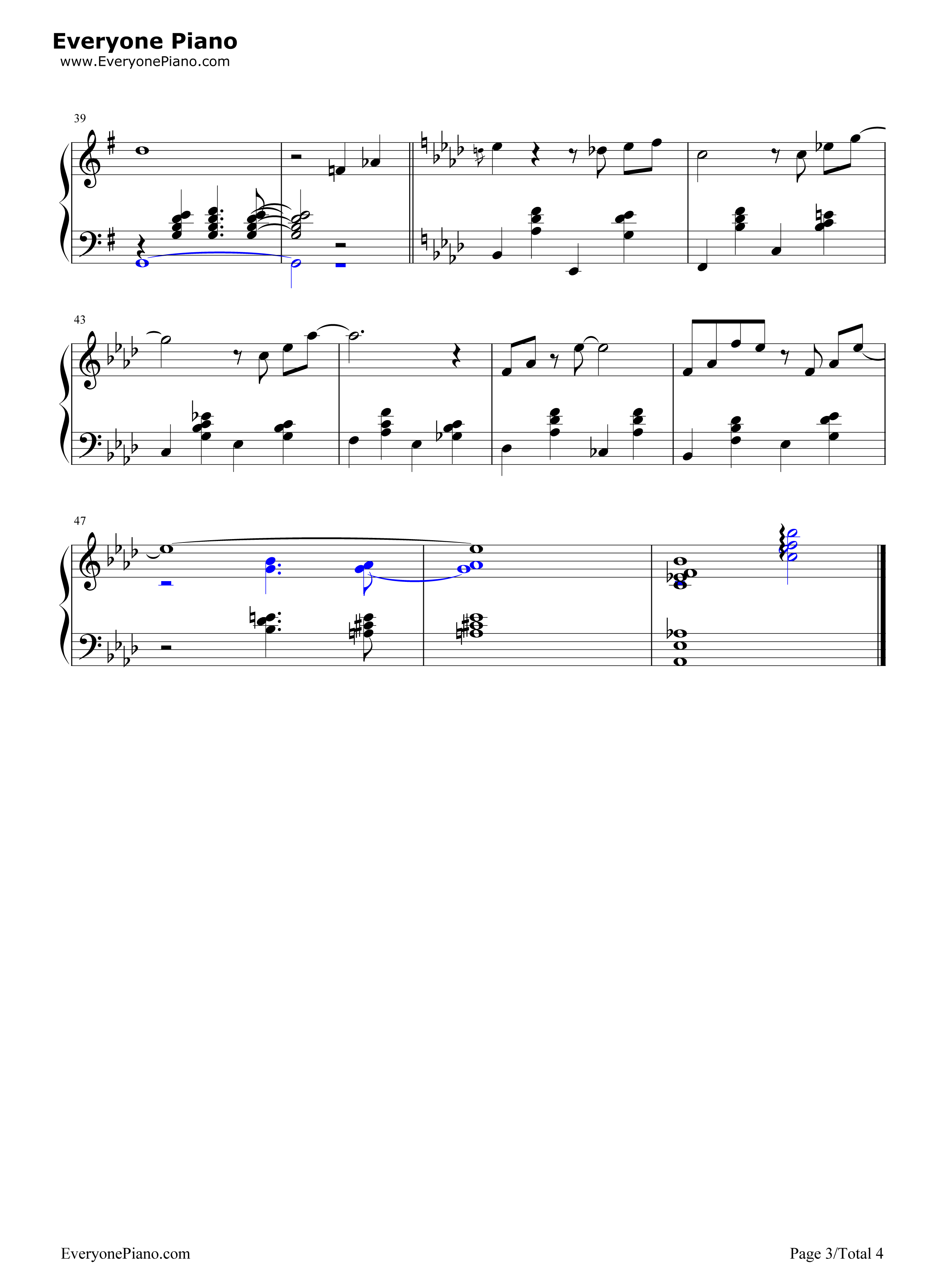 Close To You钢琴谱-朋特乐队  The Carpenters3