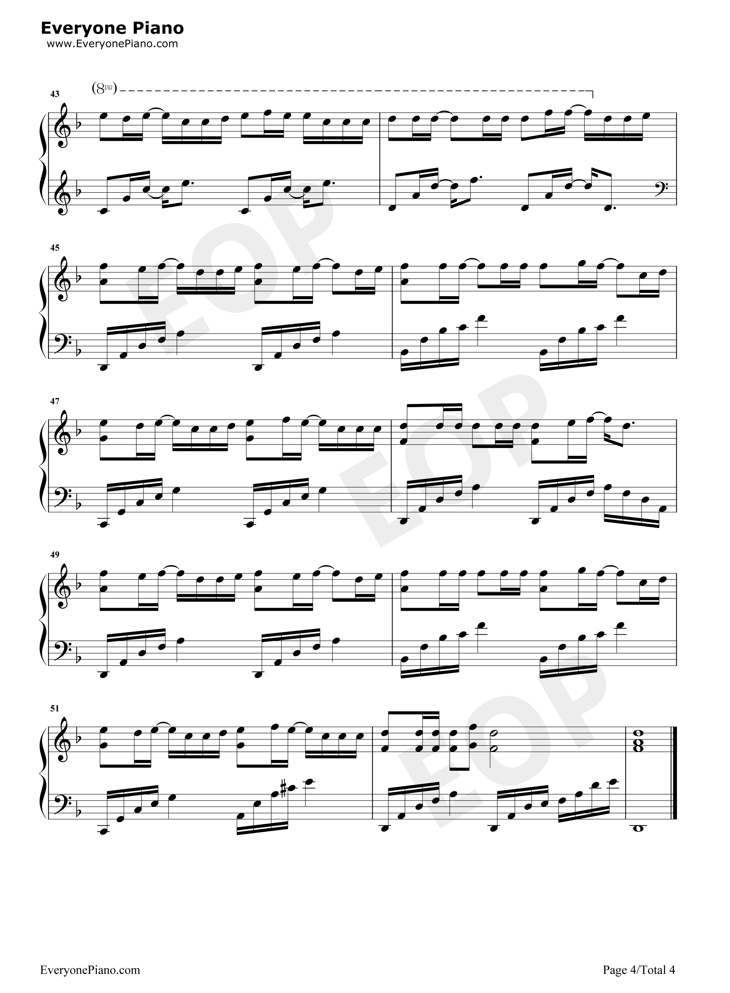 自作多情钢琴谱-本兮4