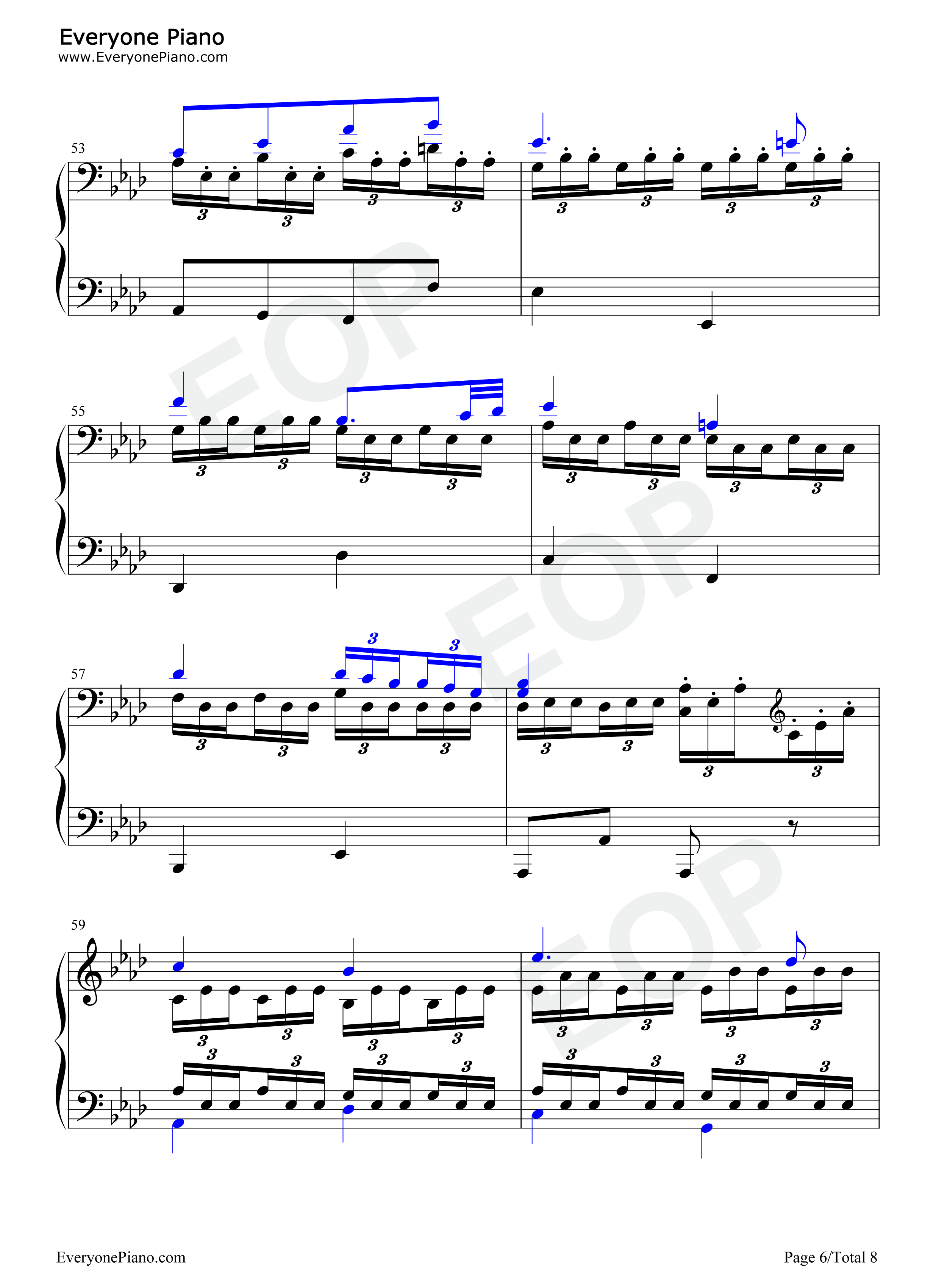 悲怆奏鸣曲第二乐章钢琴谱-贝多芬6