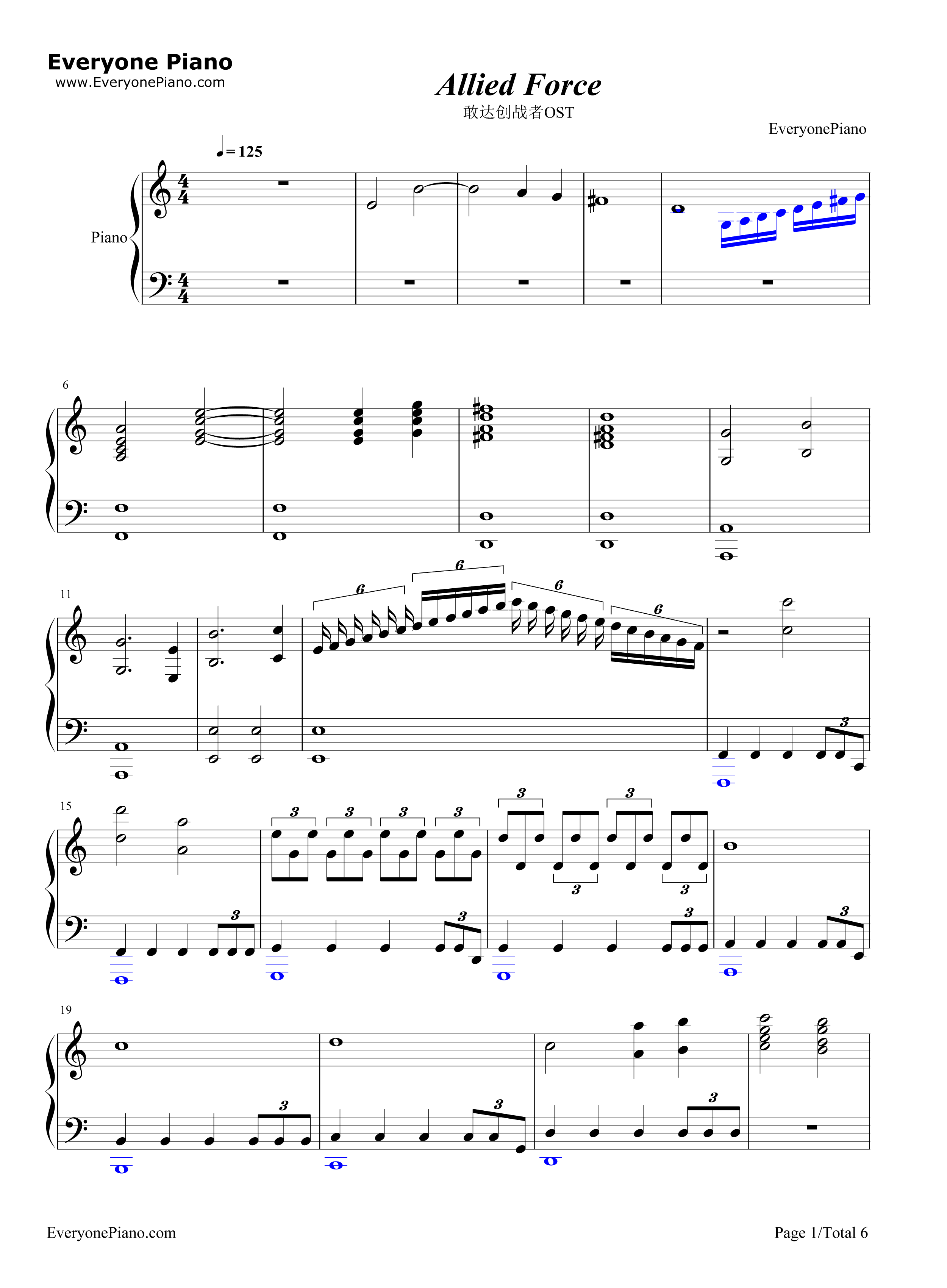 Allied Force钢琴谱-林ゆうき1