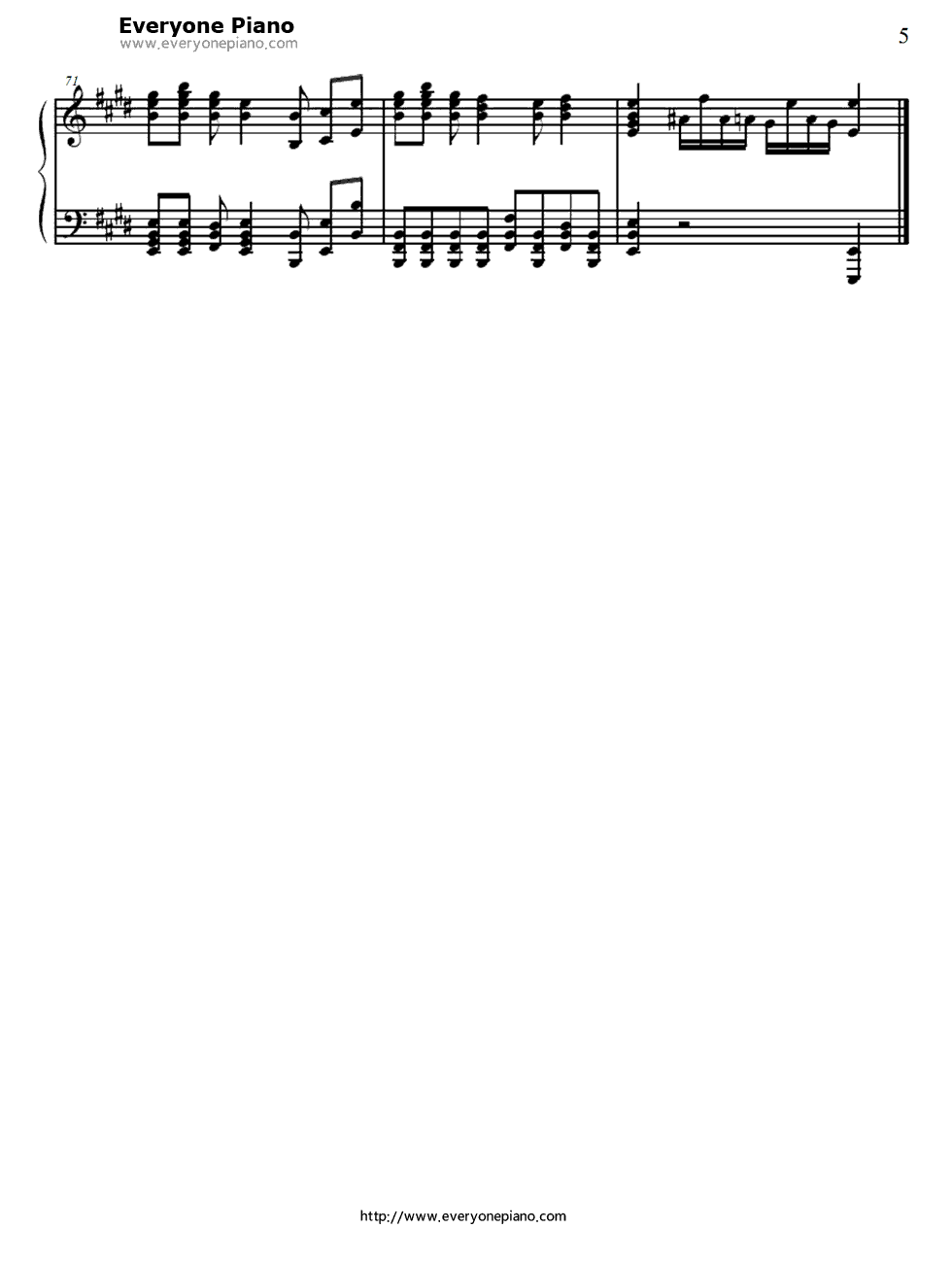 Teenagers钢琴谱-My Chemical Romance5