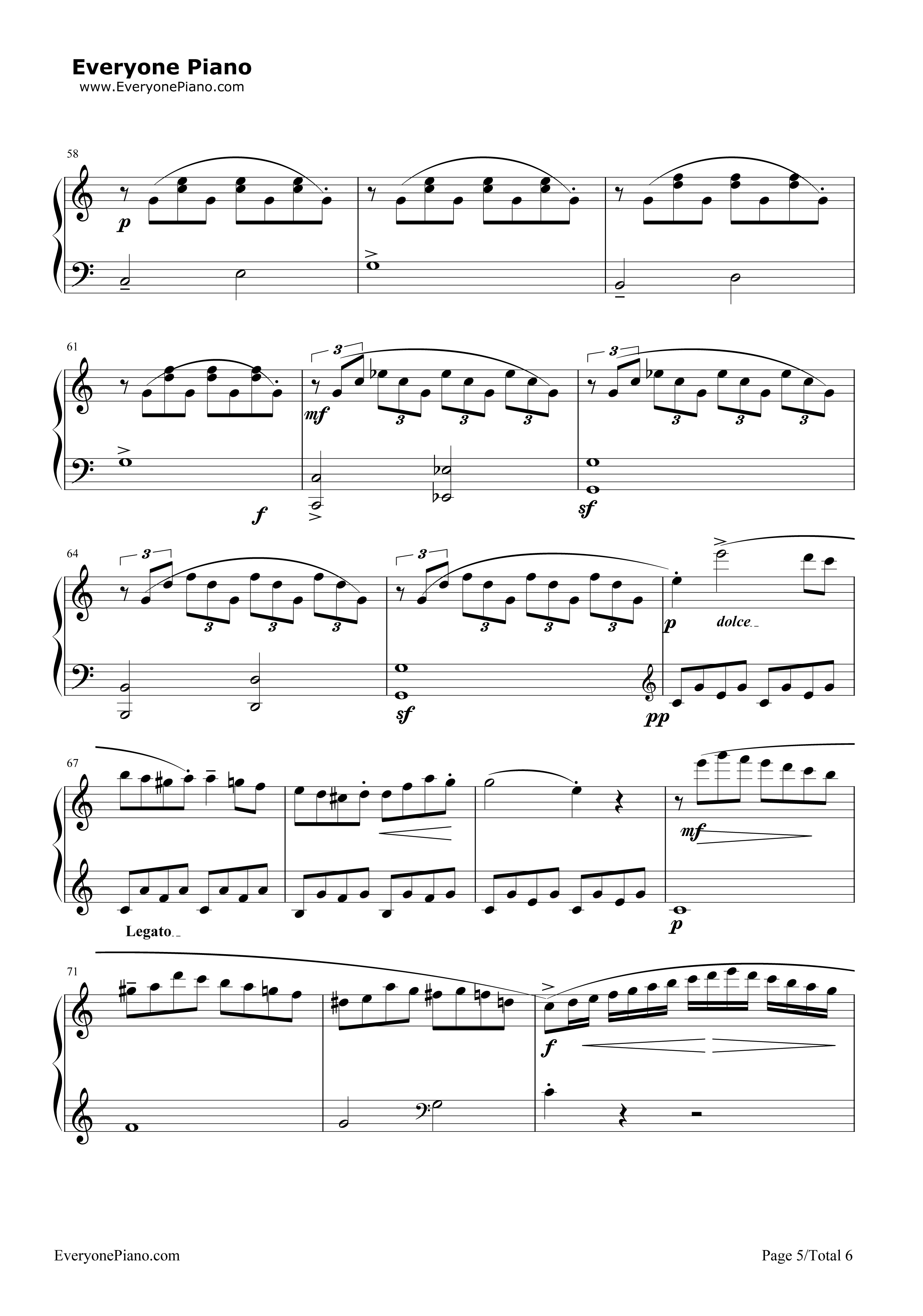 库劳小奏鸣曲OP.20 NO.1钢琴谱-库劳5