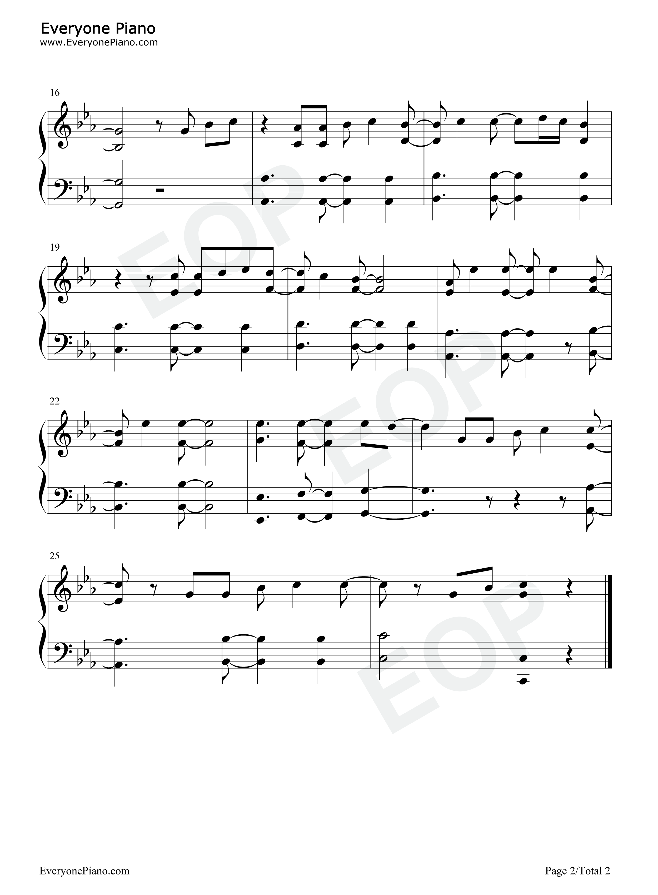 Pokemon主题曲钢琴谱-Pokemon2