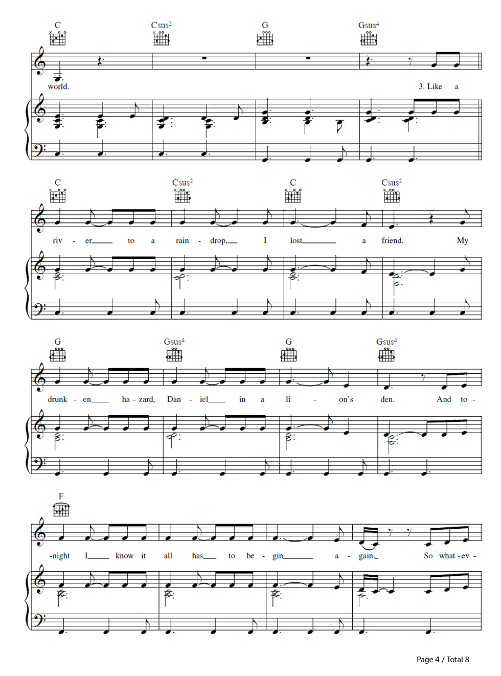 Us Against the World钢琴谱-Coldplay4