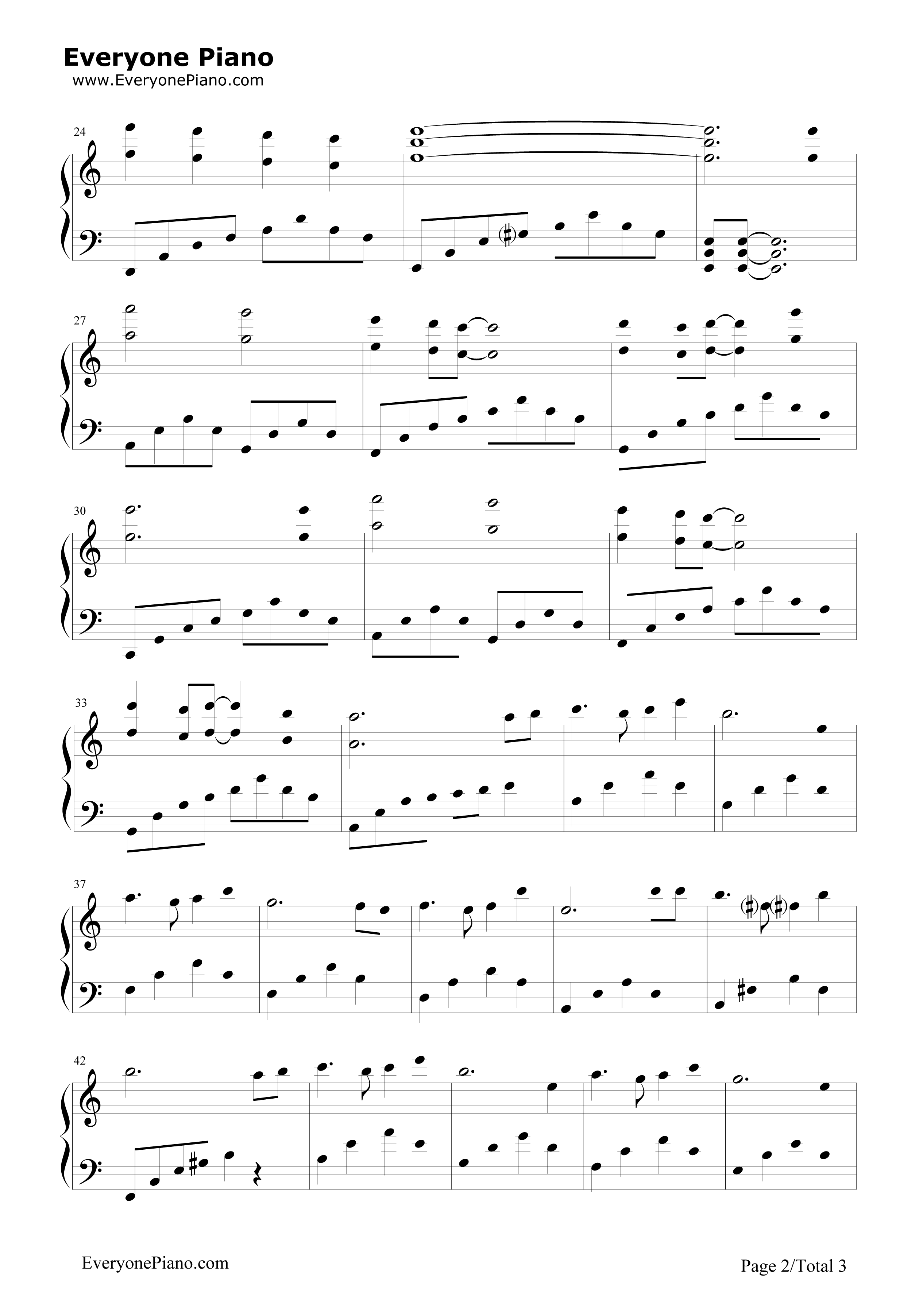 天空之城完美简单版钢琴谱-久石让  Joe Hisaishi 宫崎骏2
